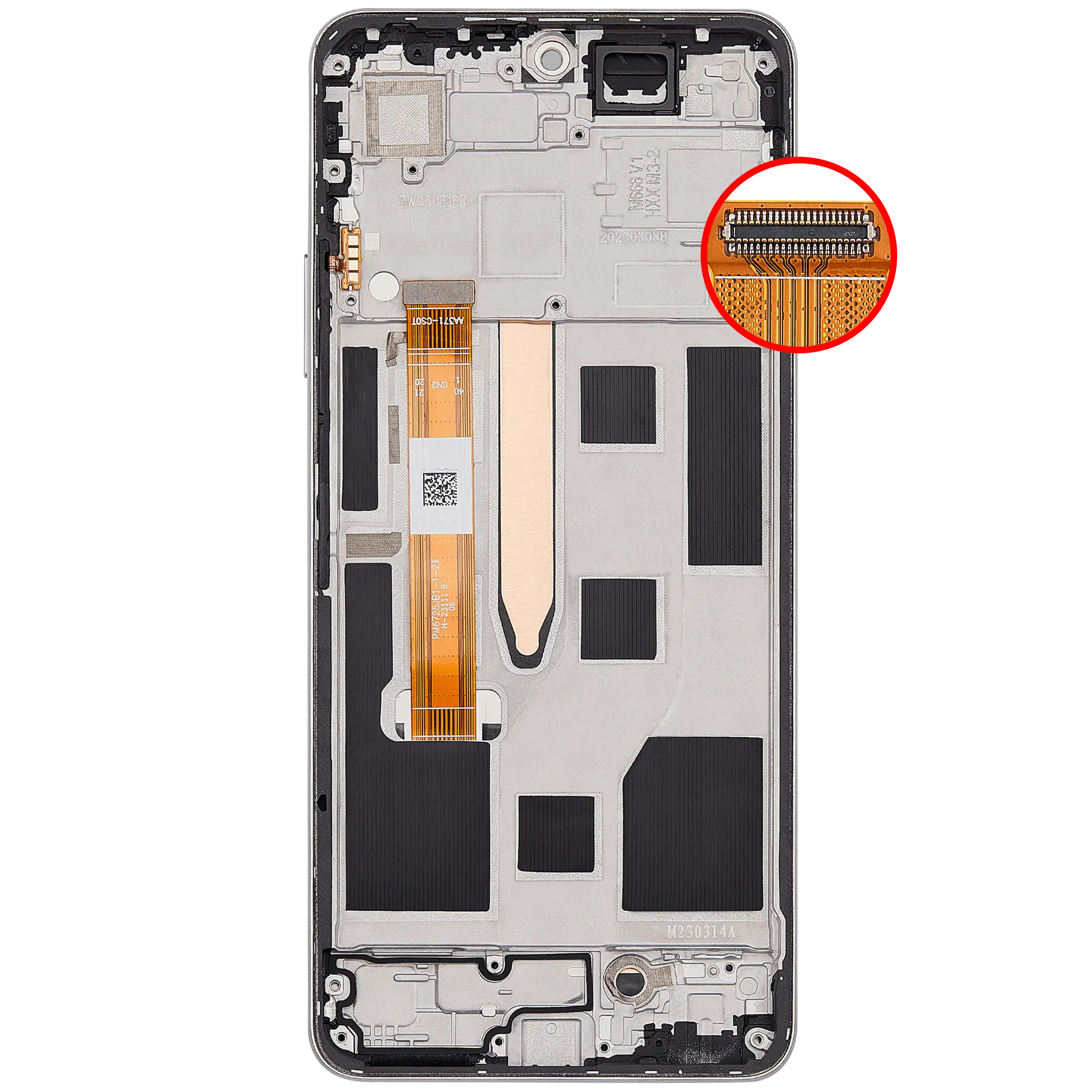 LCD-Display mit Rahmen für Realme 10 Pro, Refurbished, Hyperspace Gold