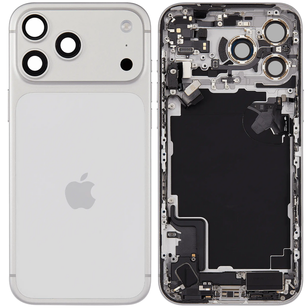 Original Apple-Ausbau A gebraucht – iPhone 17 Pro Max EU Backcover/Rahmen Silber