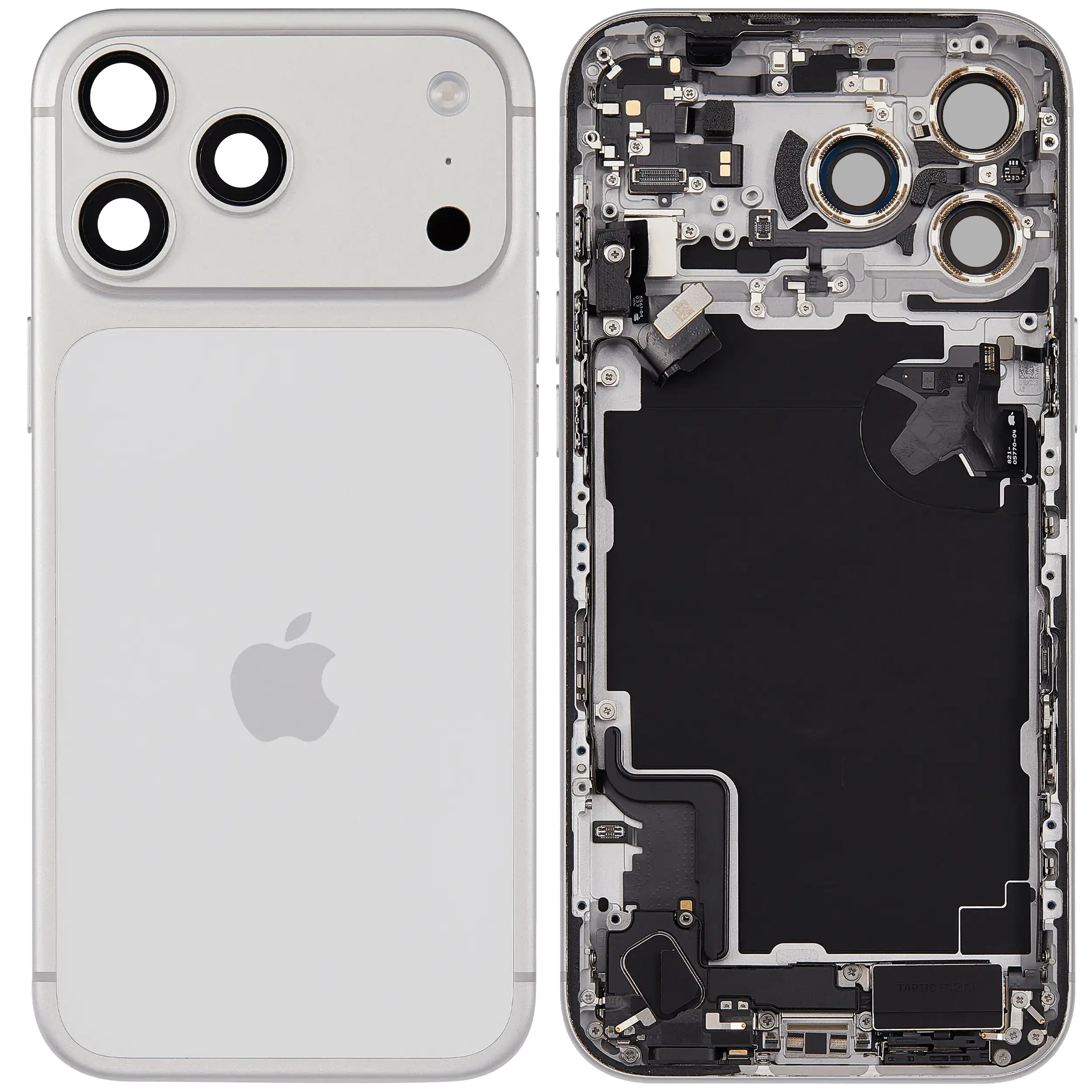 Original Apple-Ausbau A gebraucht – iPhone 17 Pro Max EU Backcover/Rahmen Silber