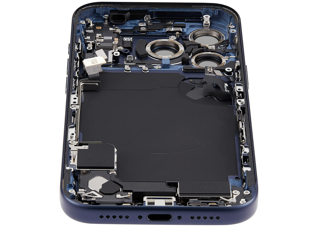 Original Apple-Ausbau A gebraucht – iPhone 17 Pro EU Backcover/Rahmen Deep Blau