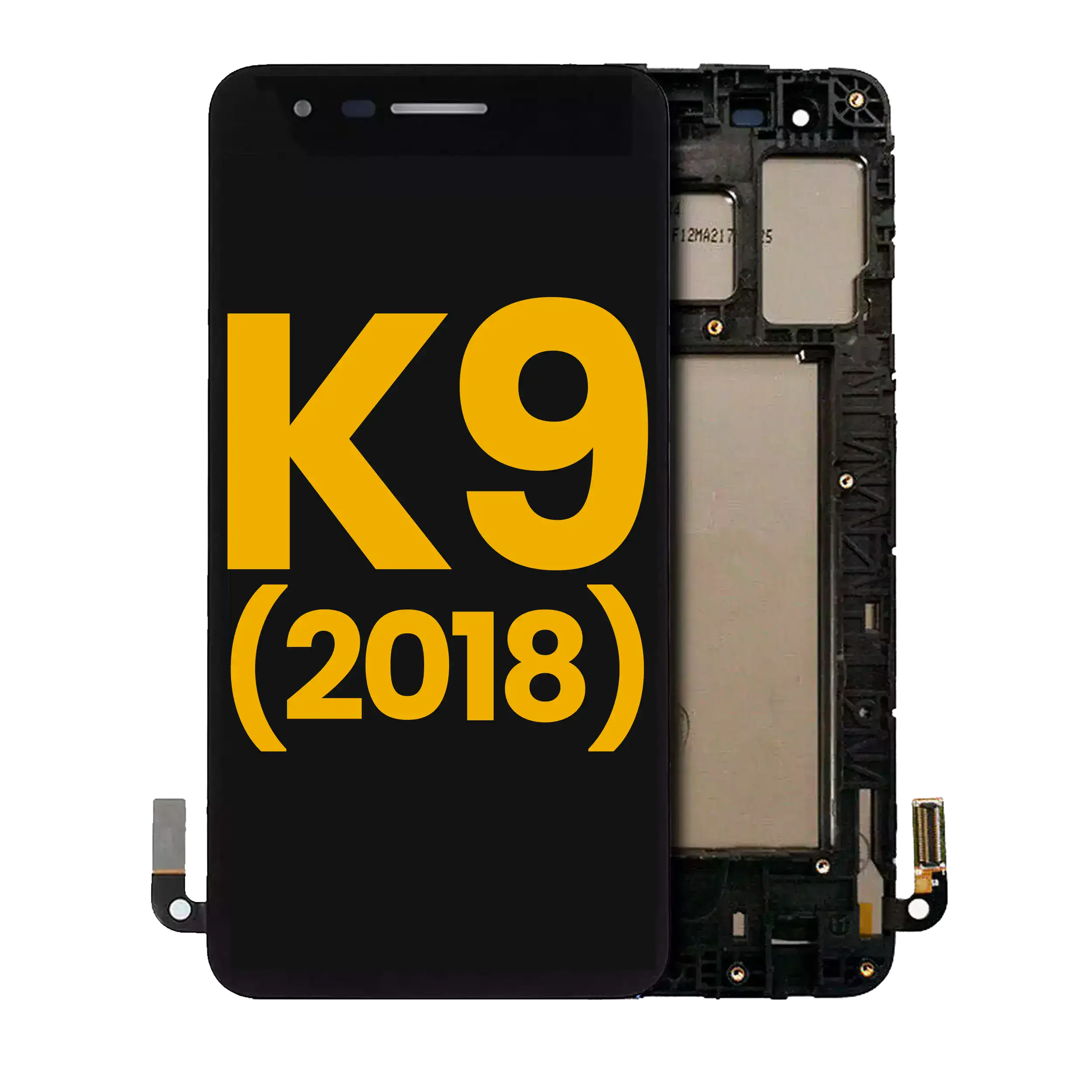 LCD-Display mit Rahmen für LG K9 (2018) (Refurbished) (Schwarz)