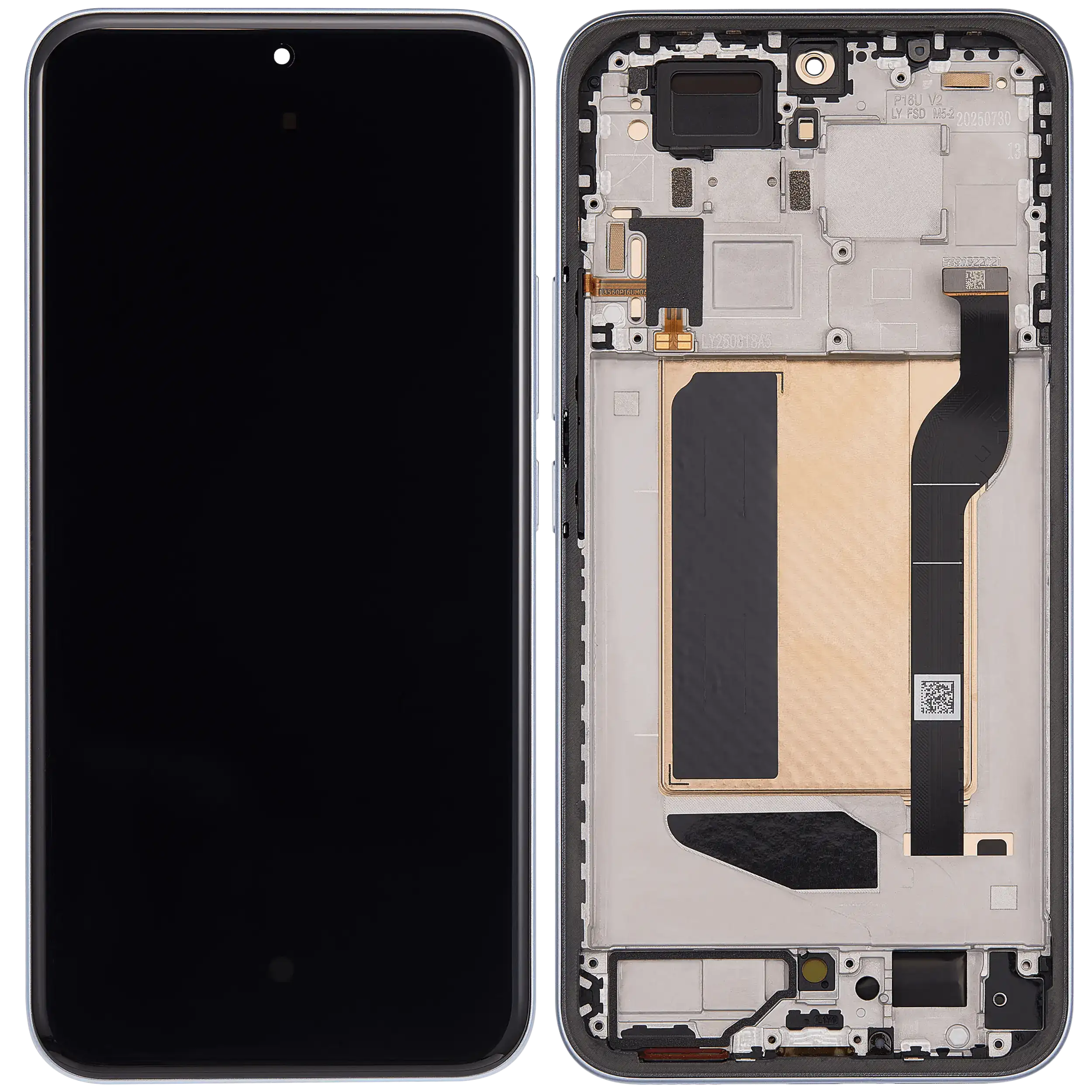 OLED-Display mit Rahmen für Xiaomi Poco M8 Pro 5G / Redmi Note 15 Pro+ 5G (Refurbished) (Glacier Blue)