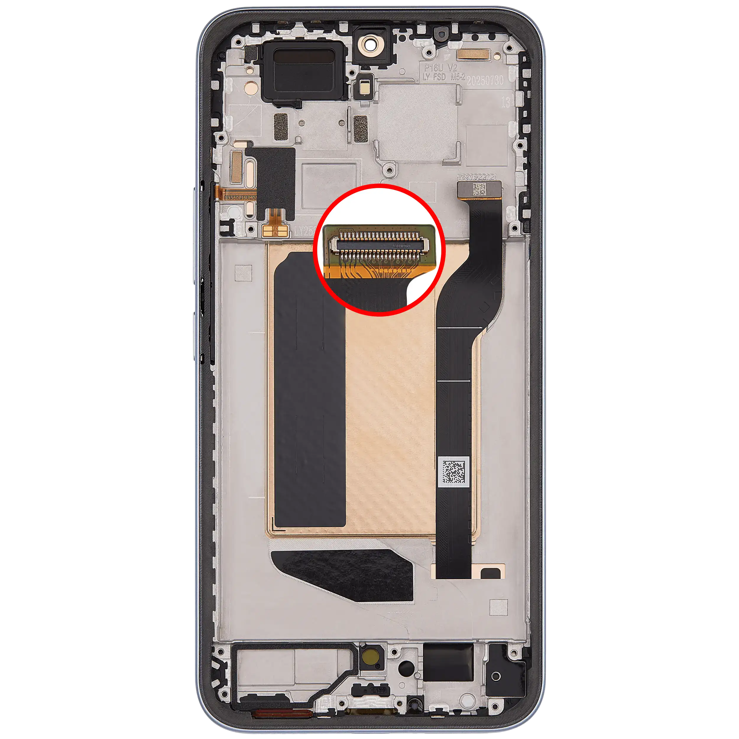 OLED-Display mit Rahmen für Xiaomi Poco M8 Pro 5G / Redmi Note 15 Pro+ 5G (Refurbished) (Glacier Blue)