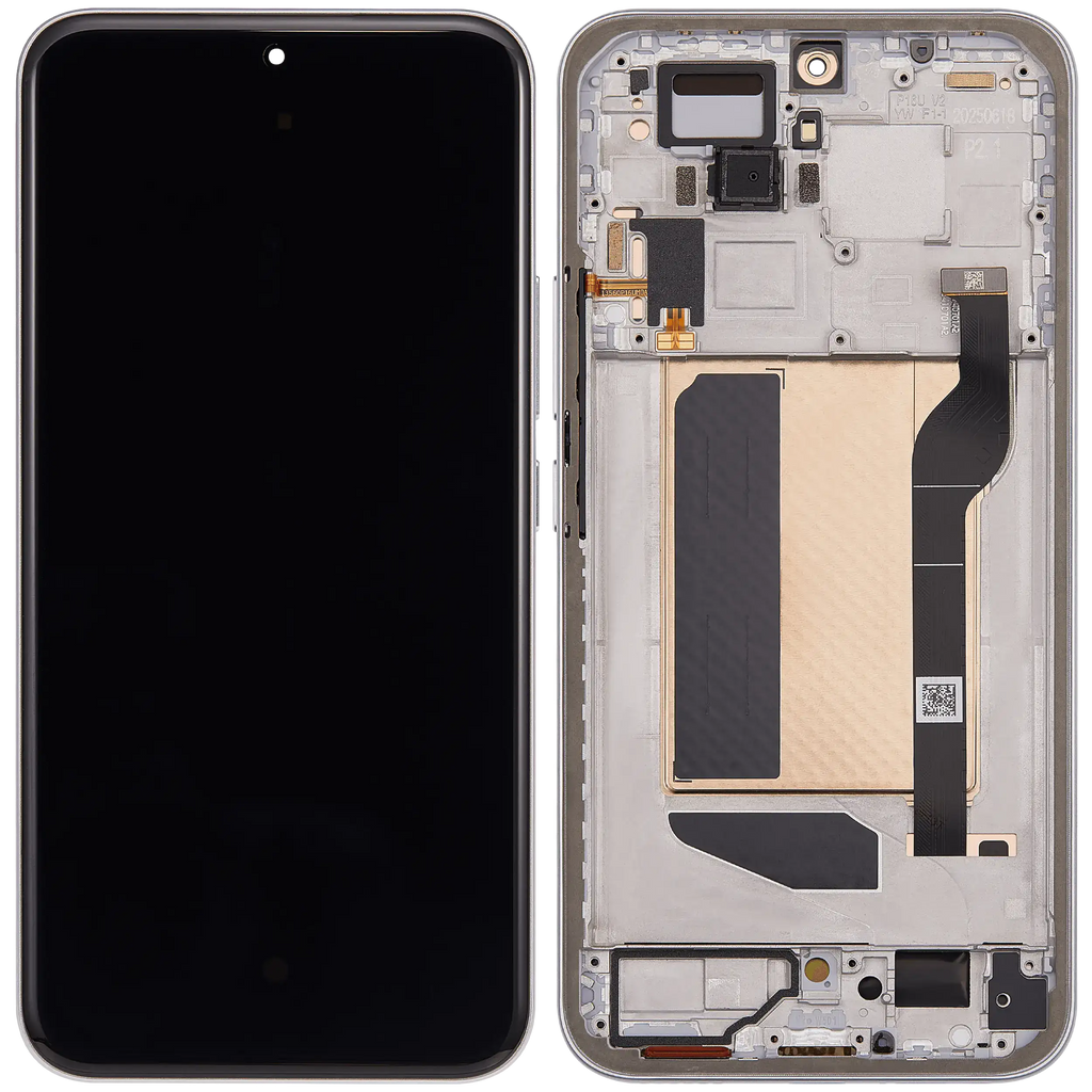 OLED-Display mit Rahmen für Xiaomi Poco M8 Pro 5G / Redmi Note 15 Pro+ 5G (Refurbished) (Silber)