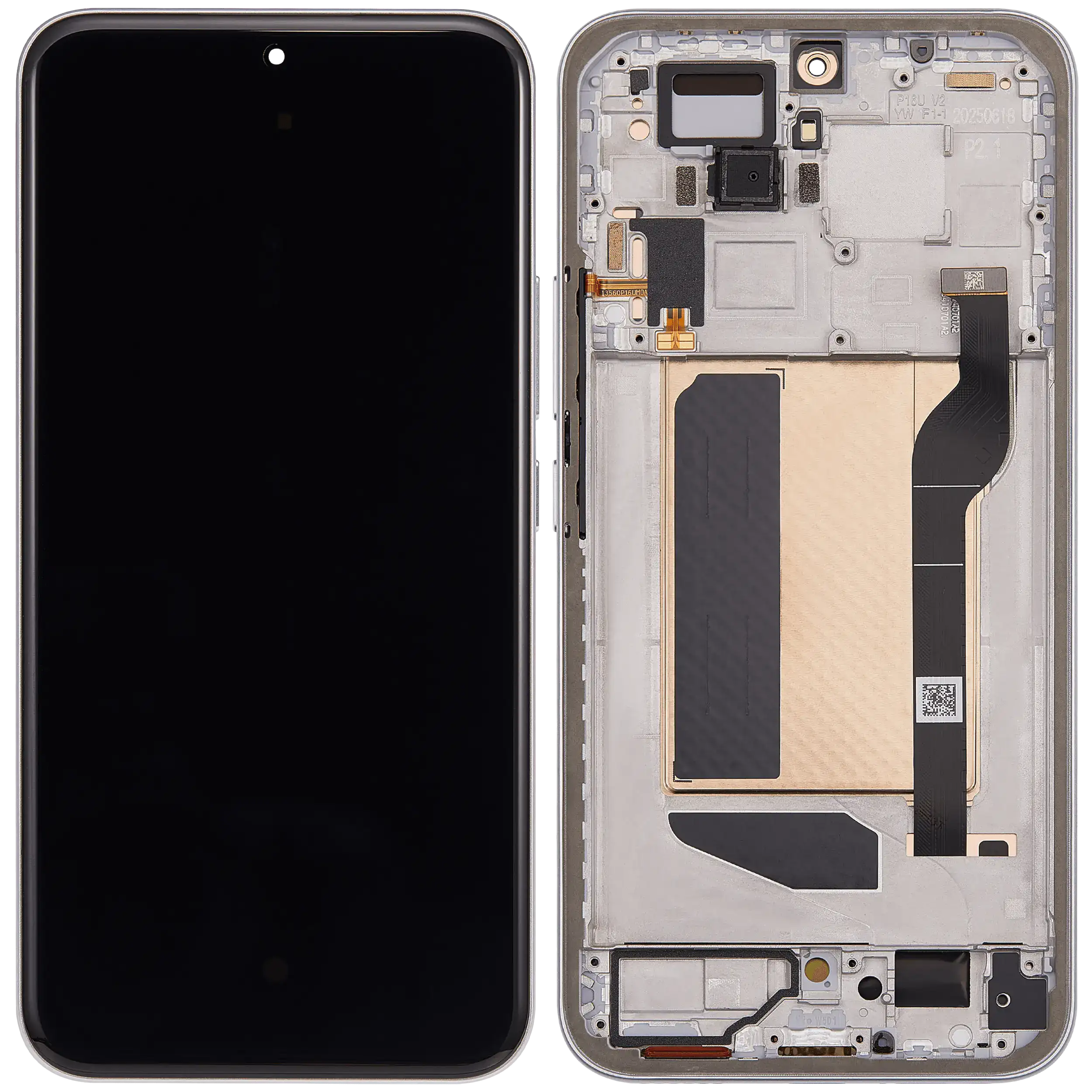 OLED-Display mit Rahmen für Xiaomi Poco M8 Pro 5G / Redmi Note 15 Pro+ 5G (Refurbished) (Silber)