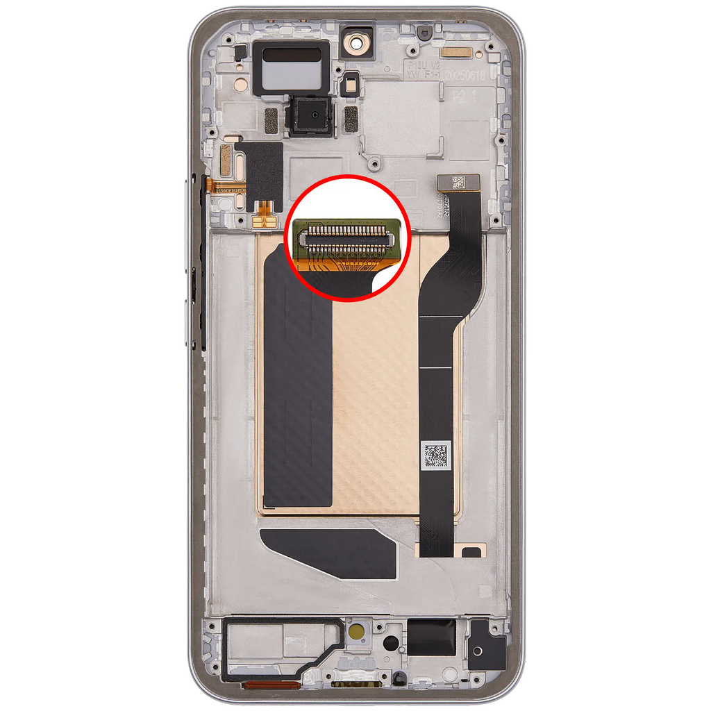 OLED-Display mit Rahmen für Xiaomi Poco M8 Pro 5G / Redmi Note 15 Pro+ 5G (Refurbished) (Silber)