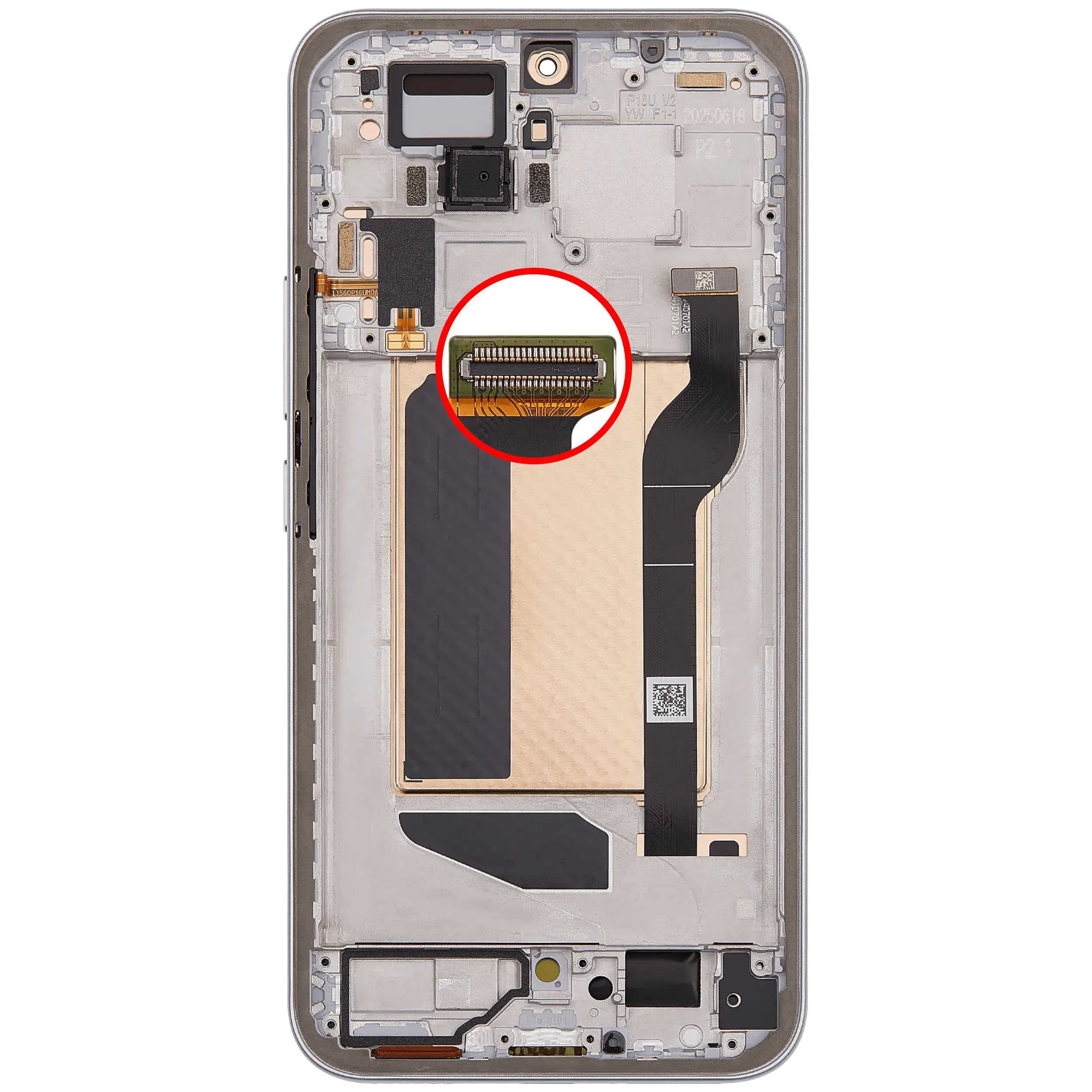 OLED-Display mit Rahmen für Xiaomi Poco M8 Pro 5G / Redmi Note 15 Pro+ 5G (Refurbished) (Silber)