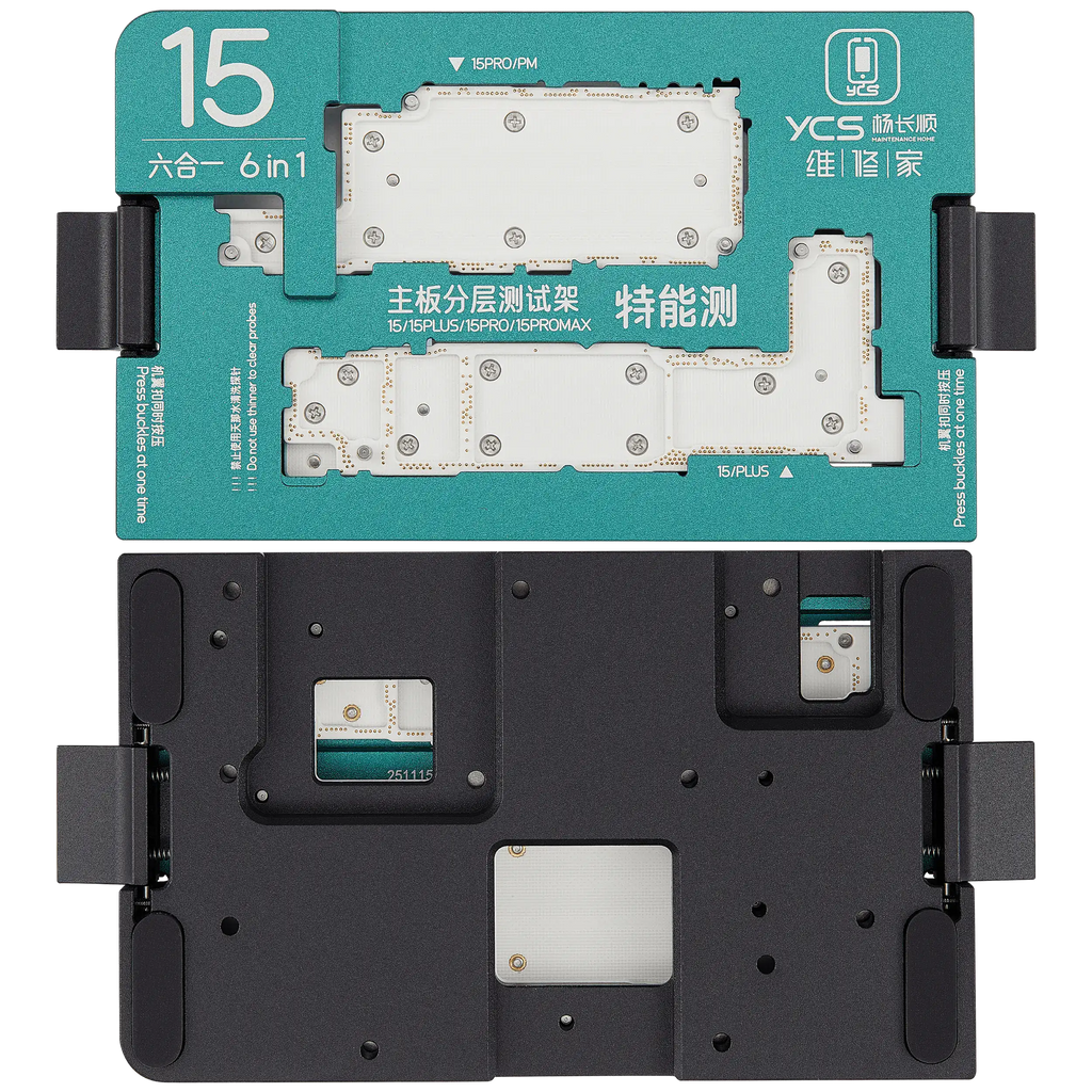 iSocket Motherboard Platform Tester für iPhone 15 / 15 Plus / 15 Pro / 15 Pro Max (6 in 1) (No US-Version Pin Plate für 15 Pro / 15 Pro Max) (YCS)