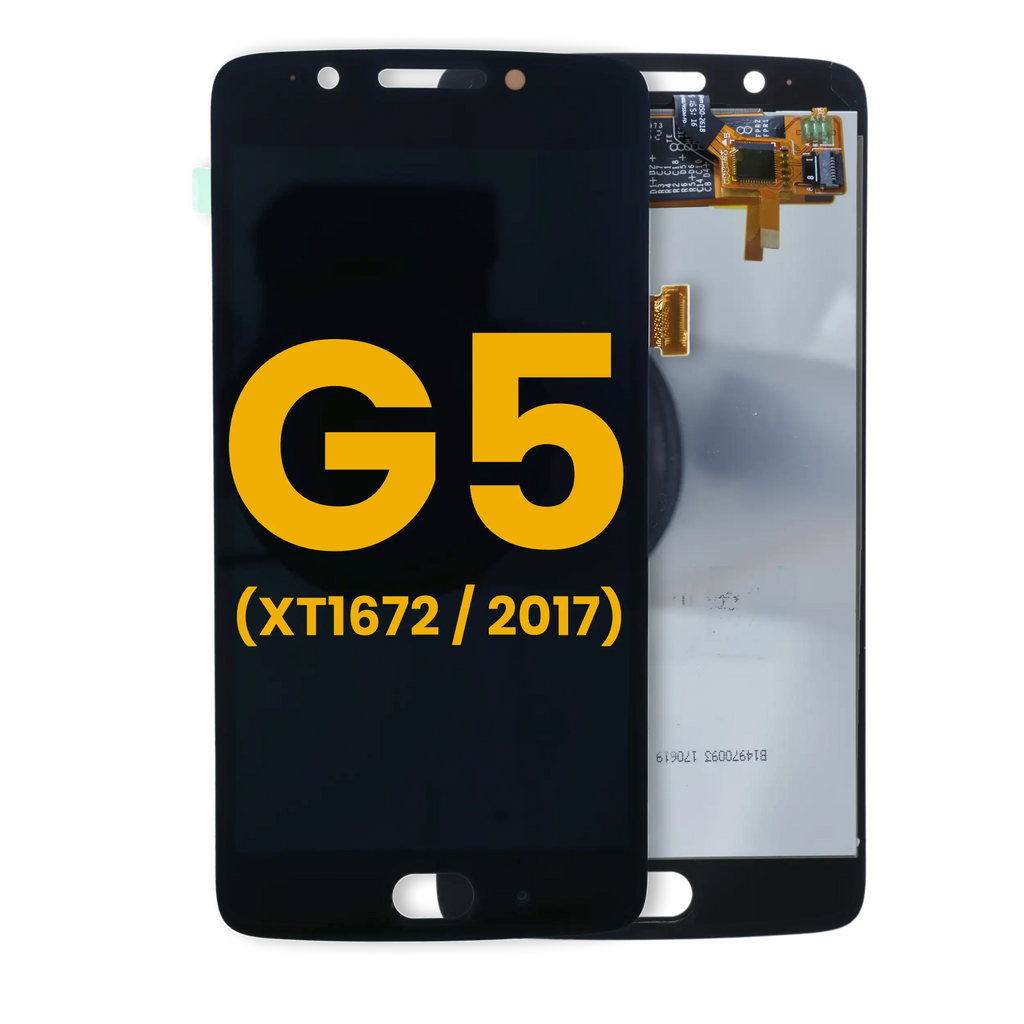 LCD-Display ohne Rahmen für Motorola Moto G5 (XT1672 / 2017) (Refurbished) (Schwarz)