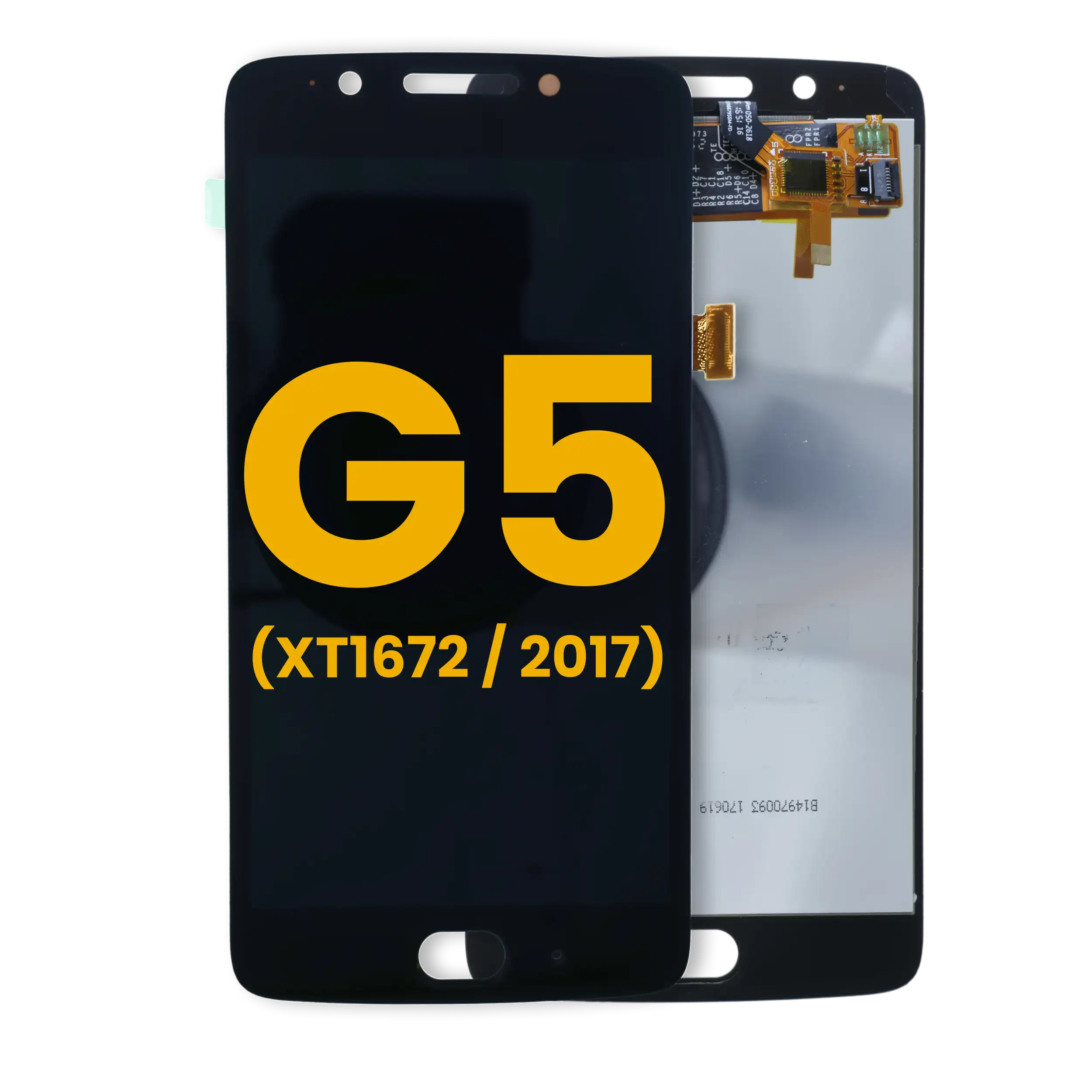 LCD-Display ohne Rahmen für Motorola Moto G5 (XT1672 / 2017) (Refurbished) (Schwarz)