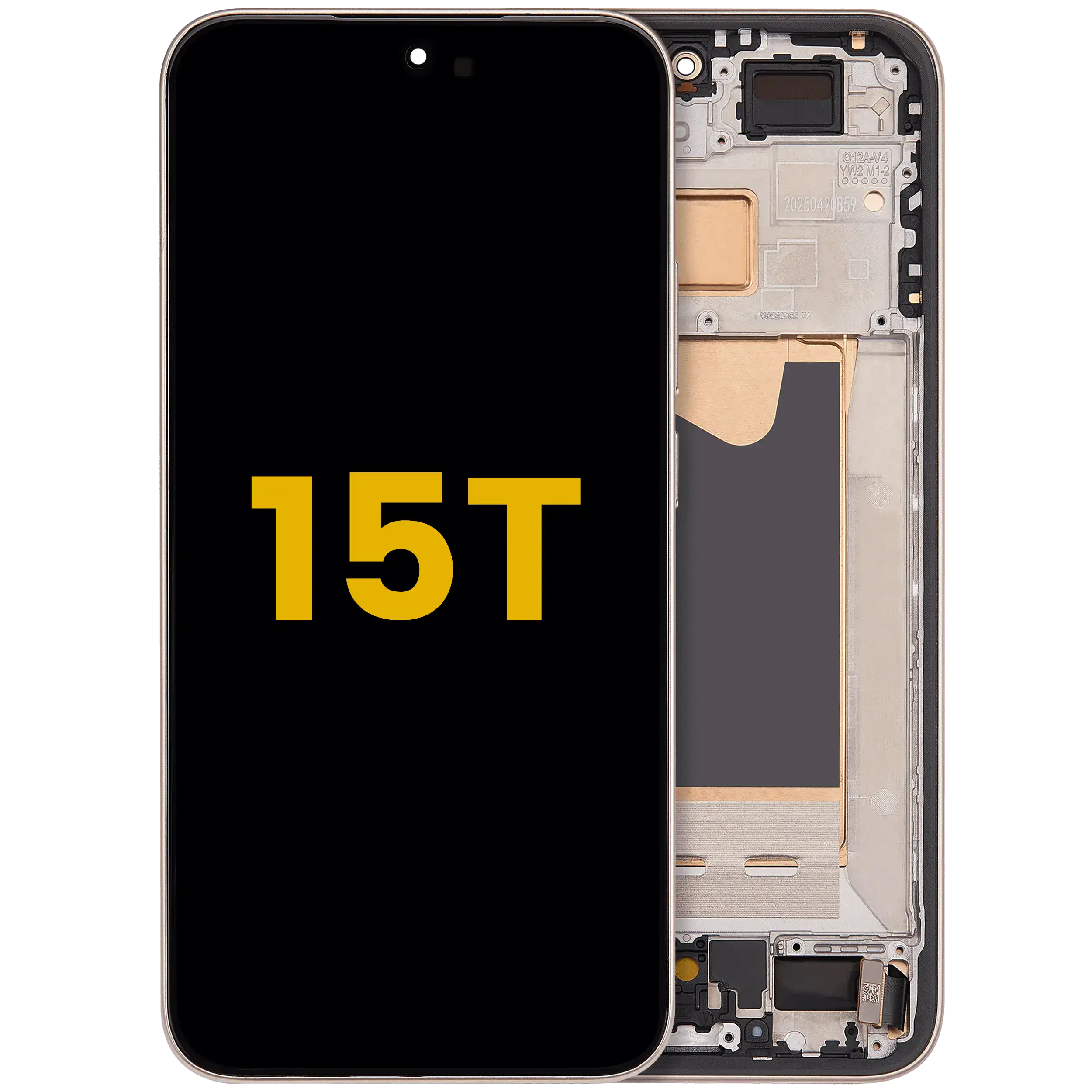OLED-Display mit Rahmen für Xiaomi 15T (Refurbished) (Rose Gold)