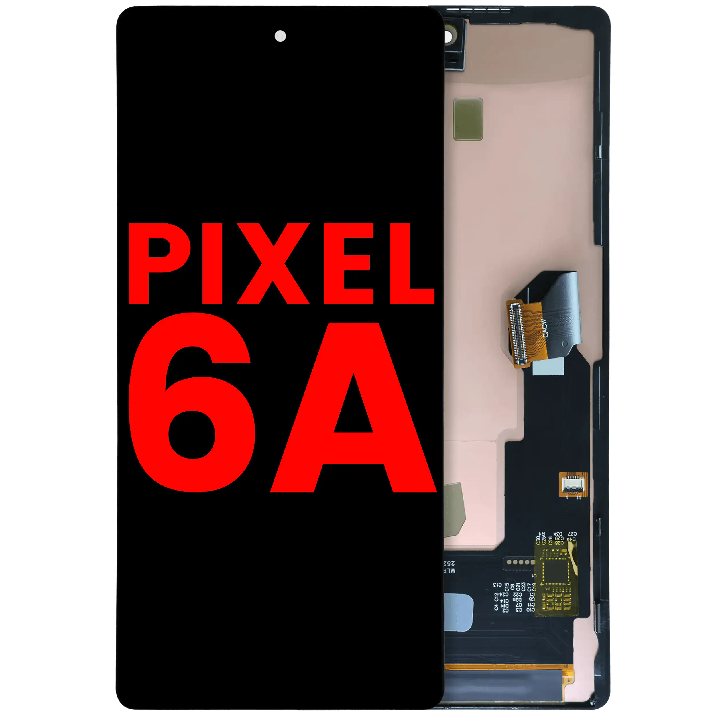 OLED-Display m. Rahmen o. FP für Google Pixel 6A (Afterm. Plus) (Alle Farben)