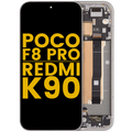 OLED mit Rahmen für Poco F8 Pro/Redmi K90 (generalüberholt) Titanium Silber