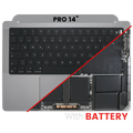 Topcase mit Akku & Tastatur für MacBook Pro 14 A2442/A2779 Space Grau