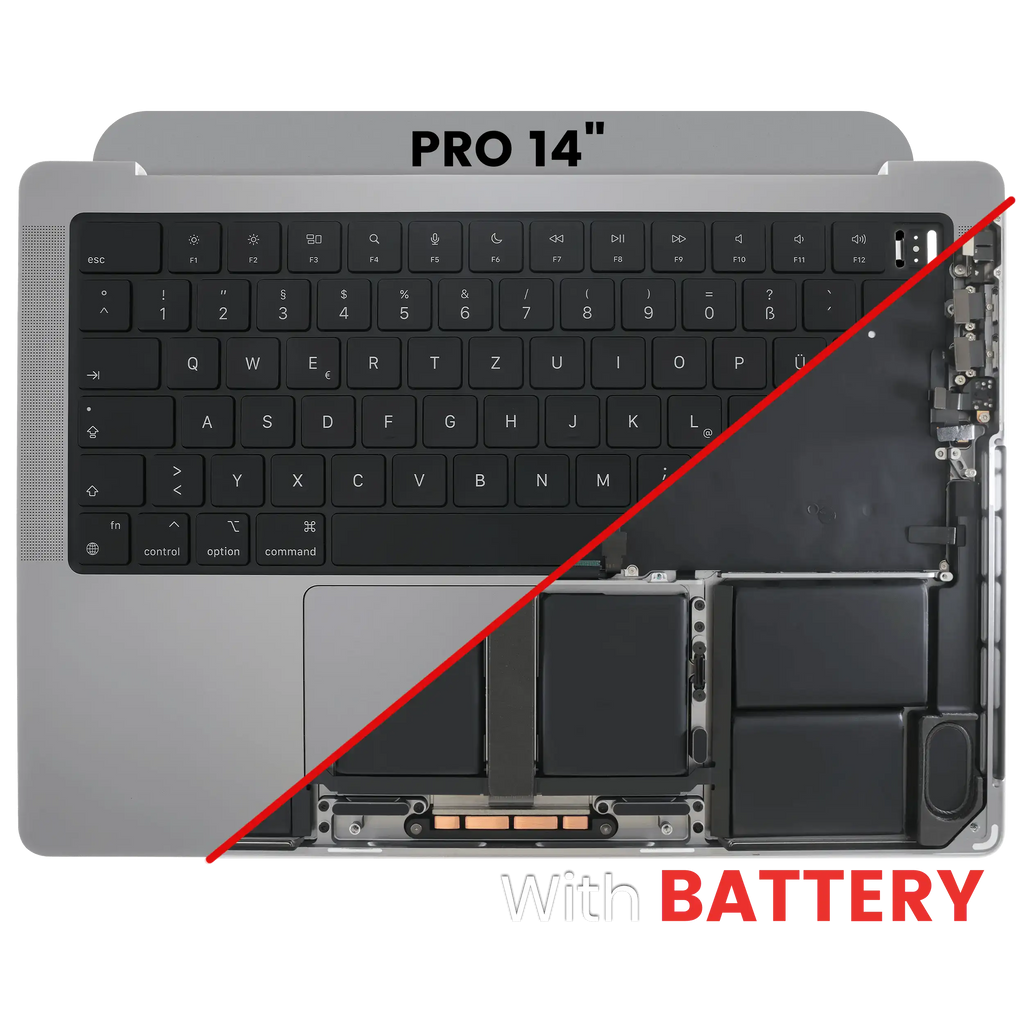 Topcase mit Akku & Tastatur für MacBook Pro 14 A2442/A2779 Space Grau