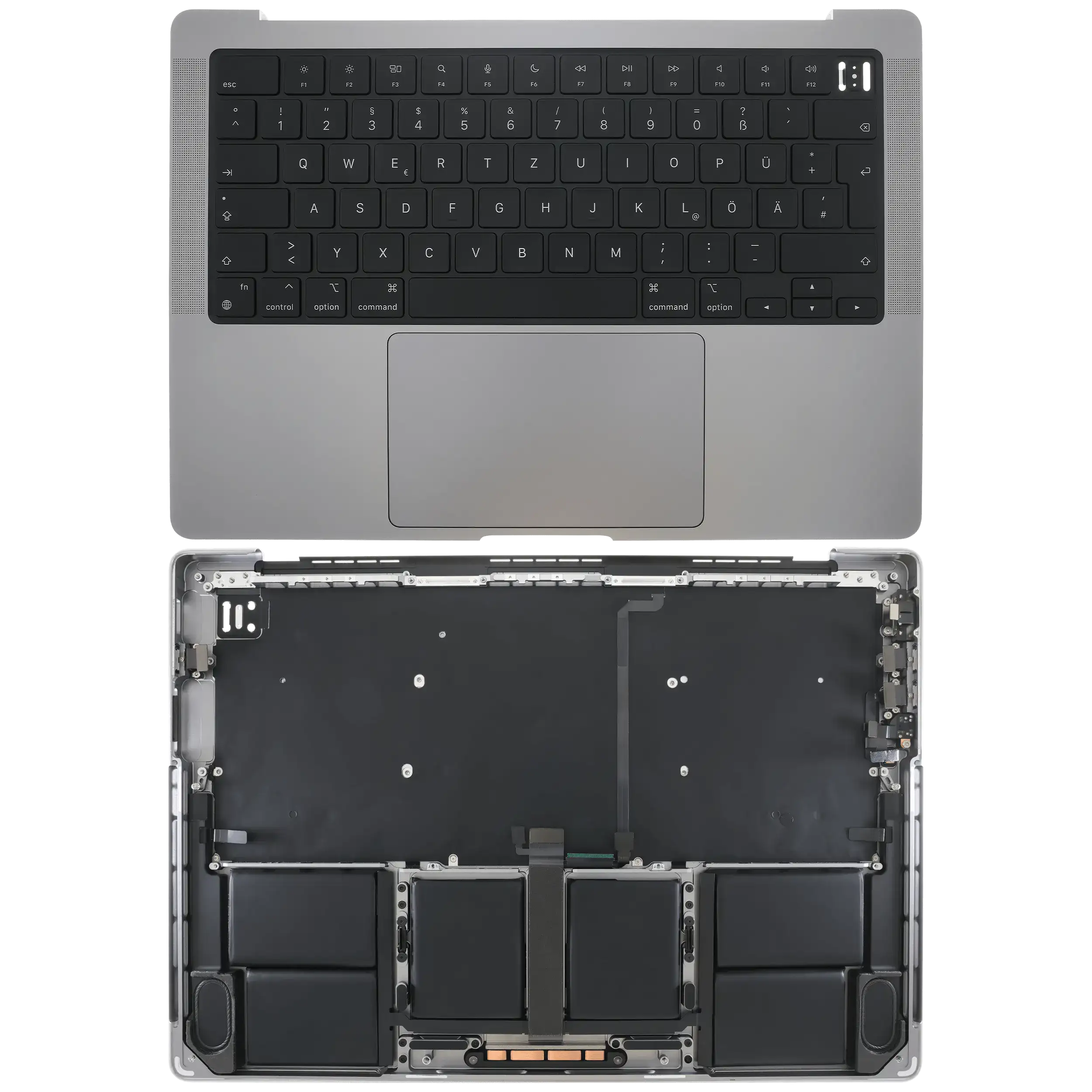 Topcase mit Akku & Tastatur für MacBook Pro 14 A2442/A2779 Space Grau
