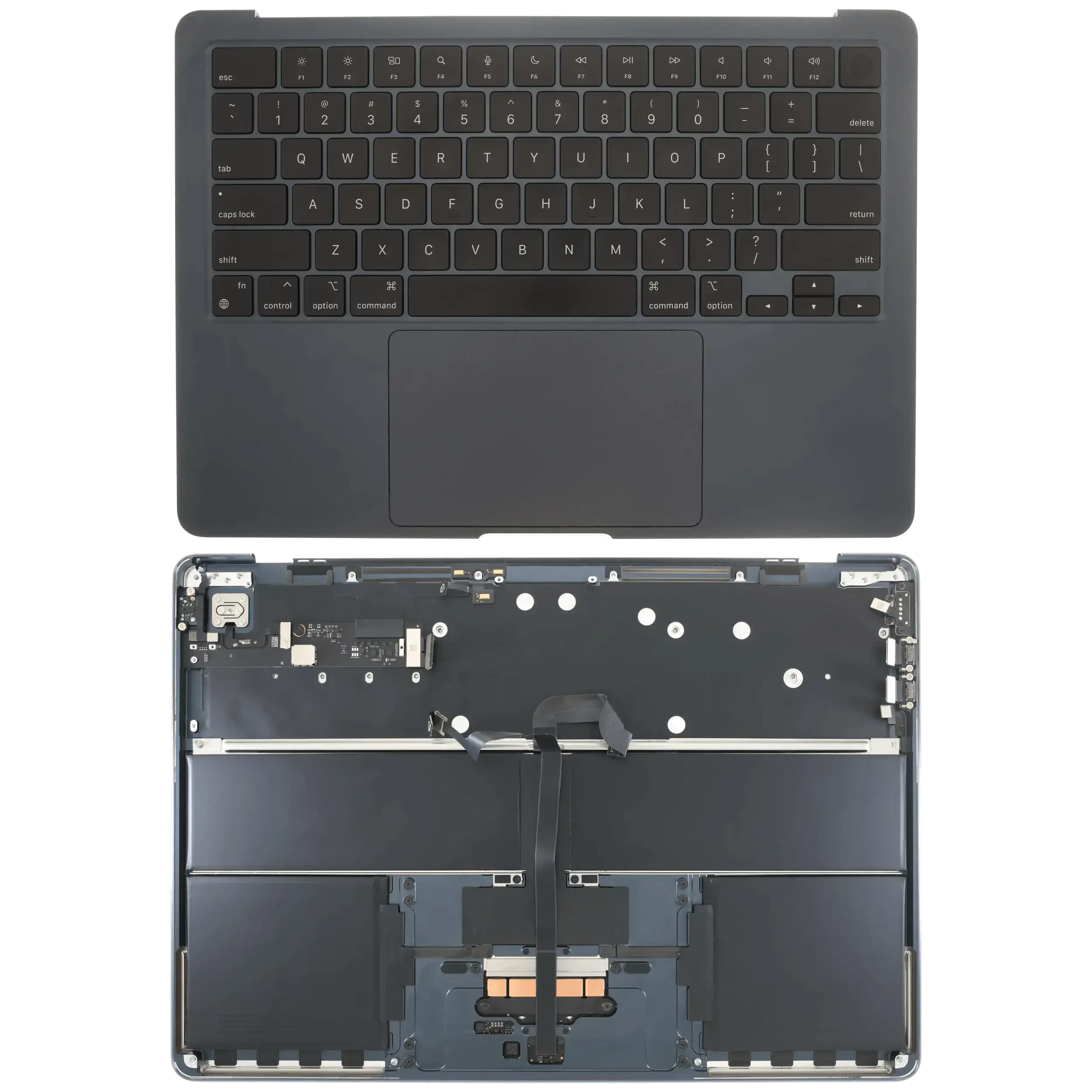 Top Case (with Battery and Keyboard) for MacBook Air 13" (A3113) (US English) (used OEM pull, Grade B) (Midnight)