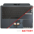 Top Case (with Battery and Keyboard) for MacBook Air 13" (A3113) (US English) (used OEM pull, Grade B) (Midnight)