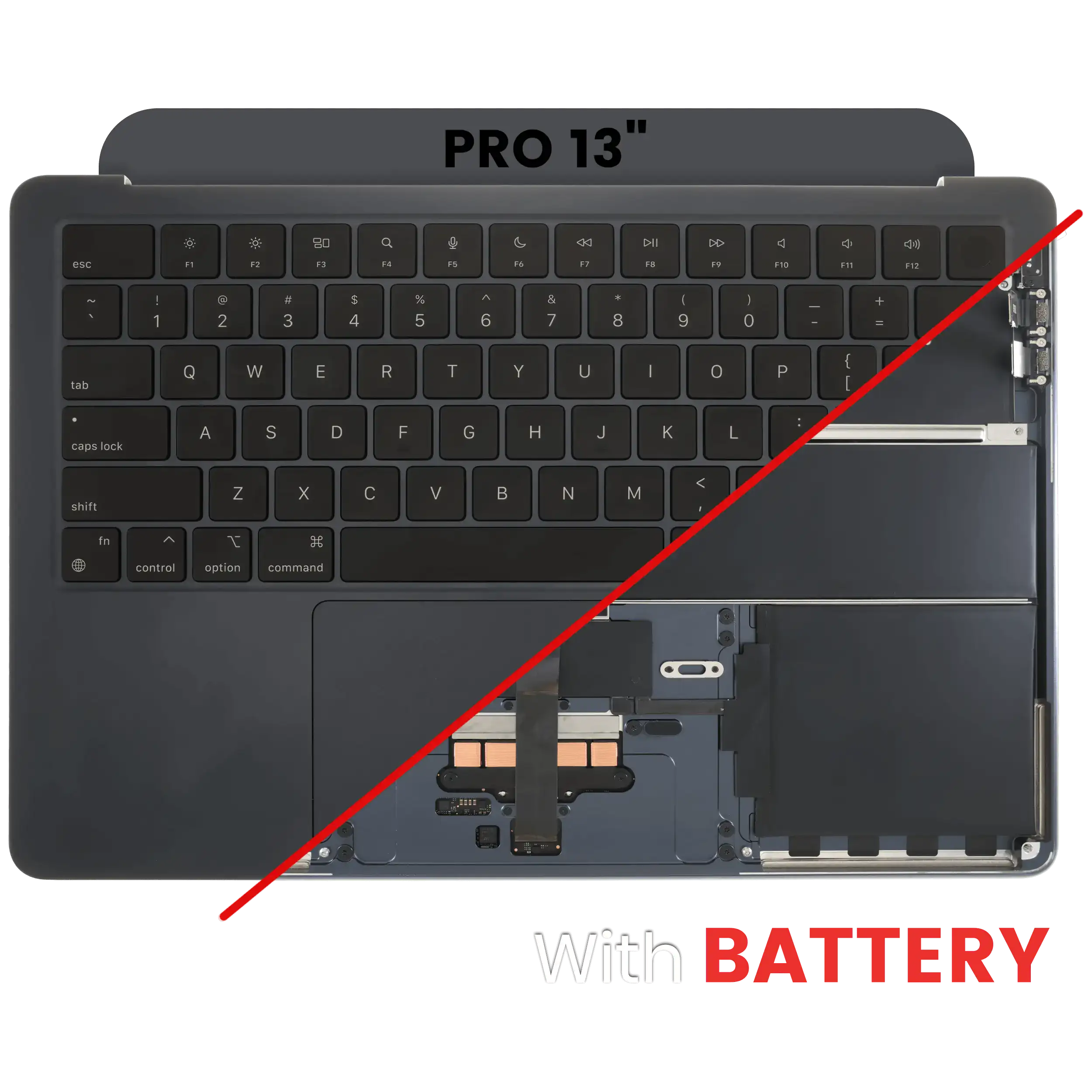 Top Case mit Akku & Tastatur MacBook Air 13 A2681 US OEM Pull A Starlight