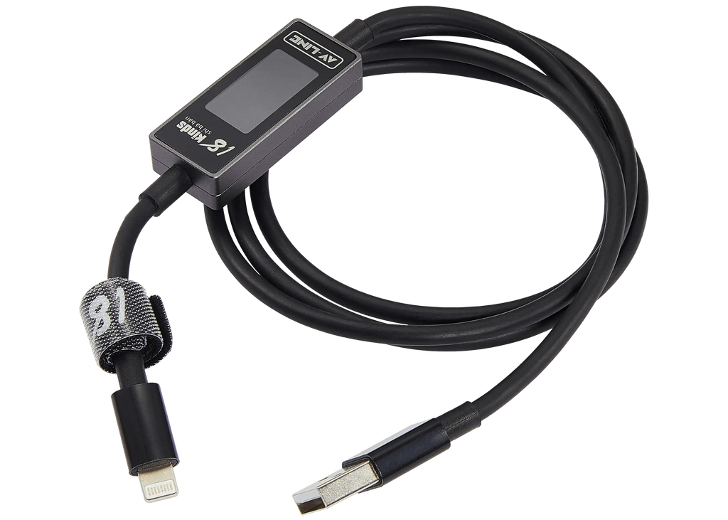 AV Line Pro Fast Power Amp Voltage Diagnostic Cable (Lightning to USB)