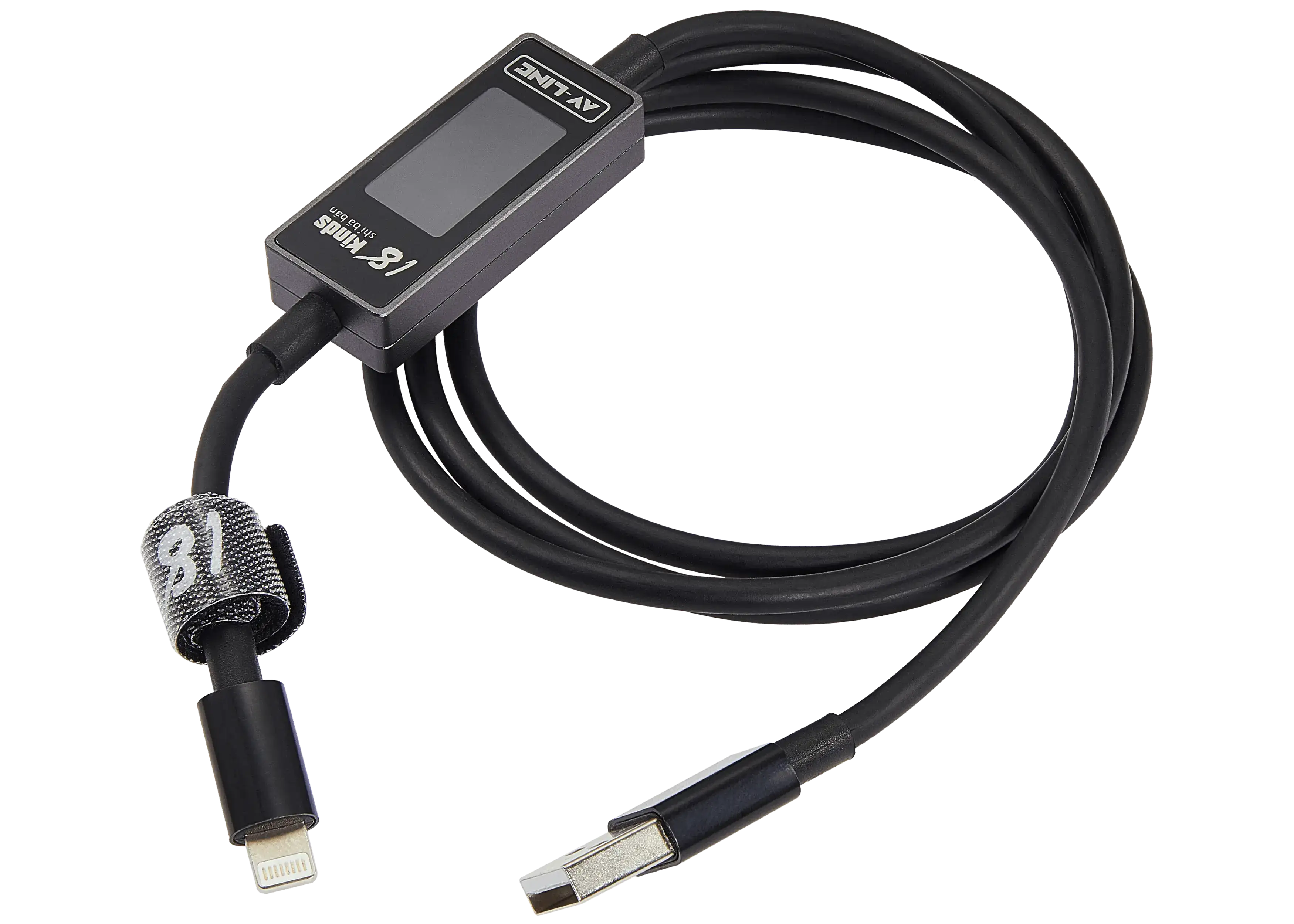 AV Line Pro Fast Power Amp Voltage Diagnostic Cable (Lightning to USB)