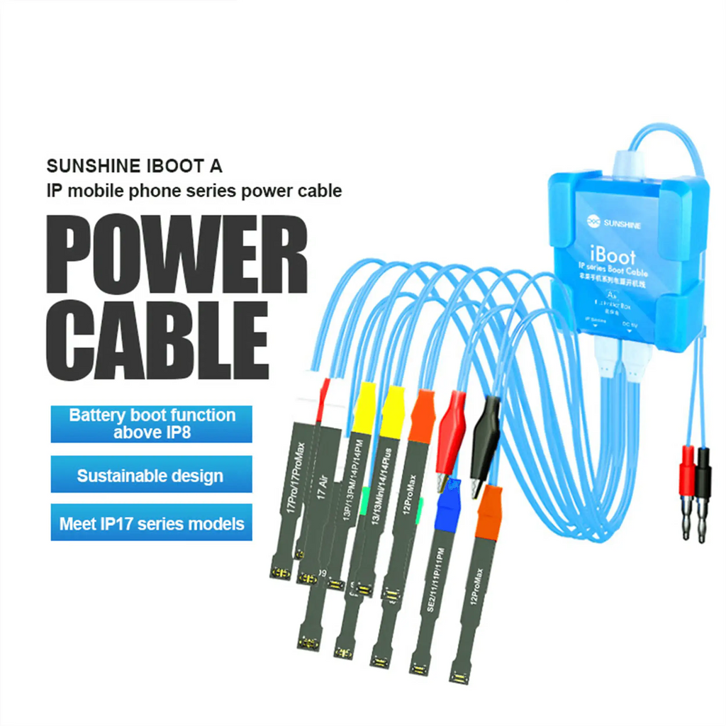 iBoot-A iPhone Series Boot Power Cable for iPhone 8 to 17 Pro Max V11 (Sunshine)