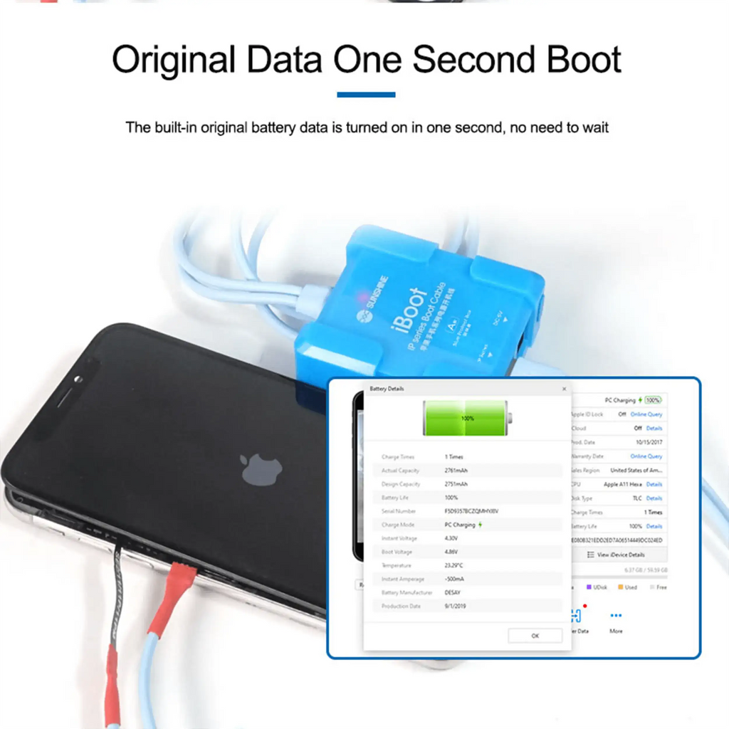 iBoot-A iPhone Series Boot Power Cable for iPhone 8 to 17 Pro Max V11 (Sunshine)