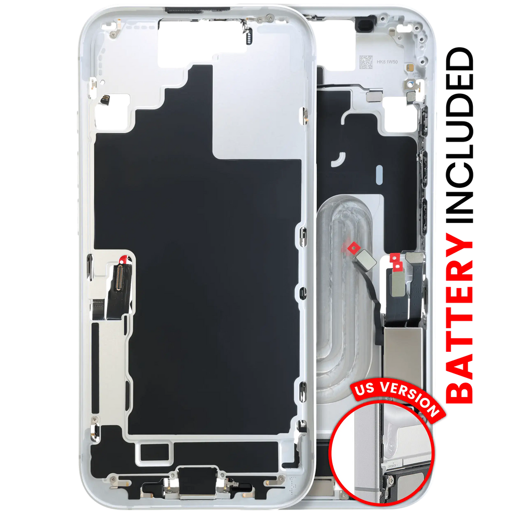 Backcover/Rahmen inklusive Akku für iPhone 17 (Original OEM) (US-Version) (Weiß)