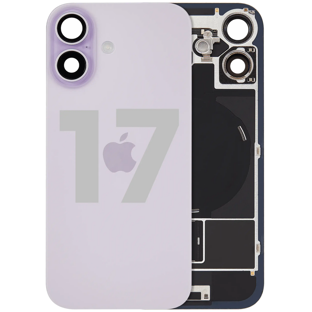 Back Cover with MagSafe Magnet, NFC & Flash Flex Cable for iPhone 17 – Lavender (Used OEM Removal, Quality A)