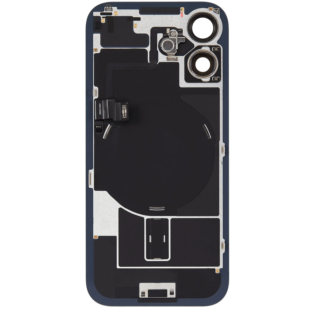 Back Cover with MagSafe Magnet, NFC & Flash Flex Cable for iPhone 17 (Used OEM Part, Grade A, Black)