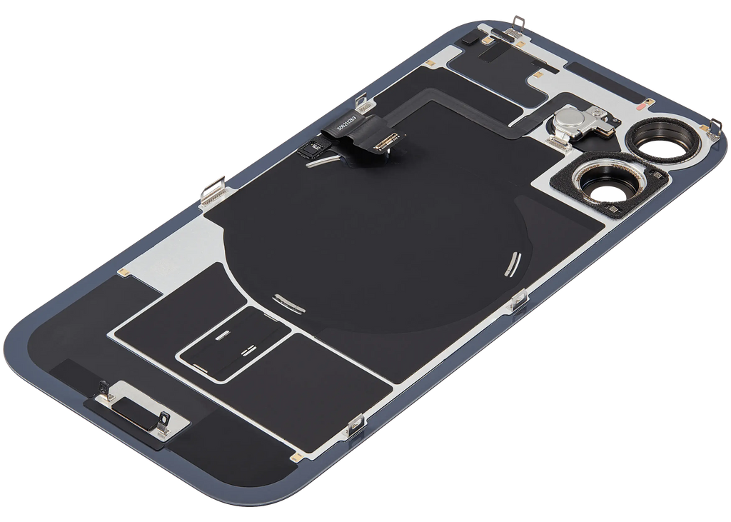 Back Cover with MagSafe Magnet, NFC & Flash Flex Cable for iPhone 17 (Used OEM Part, Grade A, Black)