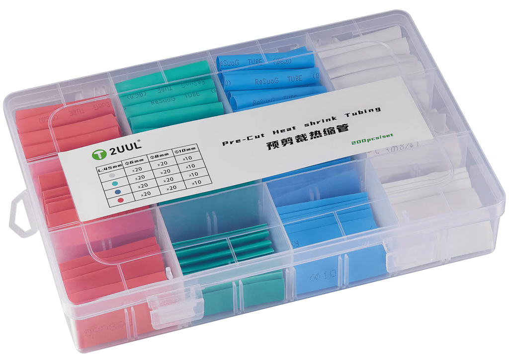 Pre-cut Heat Shrink Tubing (200-piece set) (2UUL)