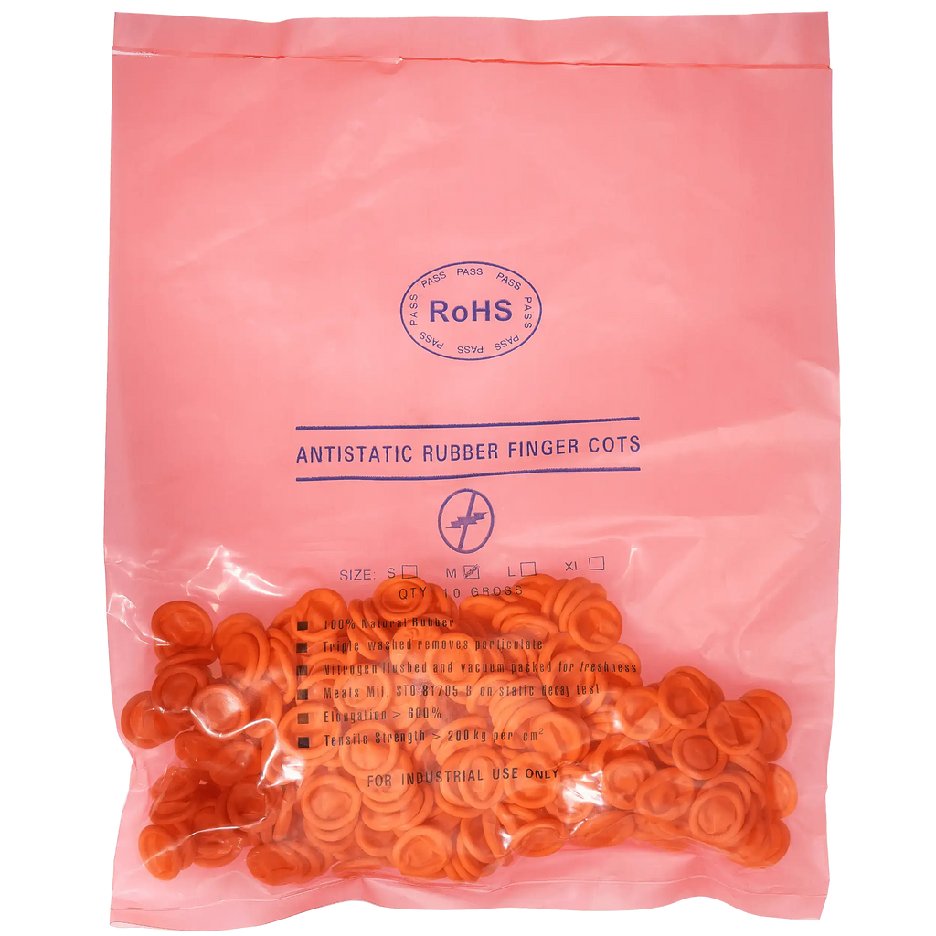 Antistatische Gummi-Fingerlinge (100 Pack)