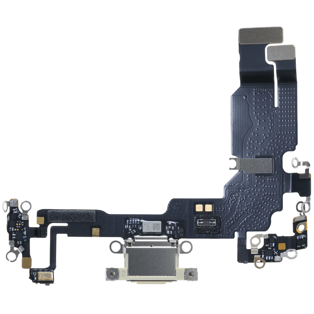 Ladebuchse-Flexkabel mit Platine für iPhone 15 (Original Apple) (Gelb)
