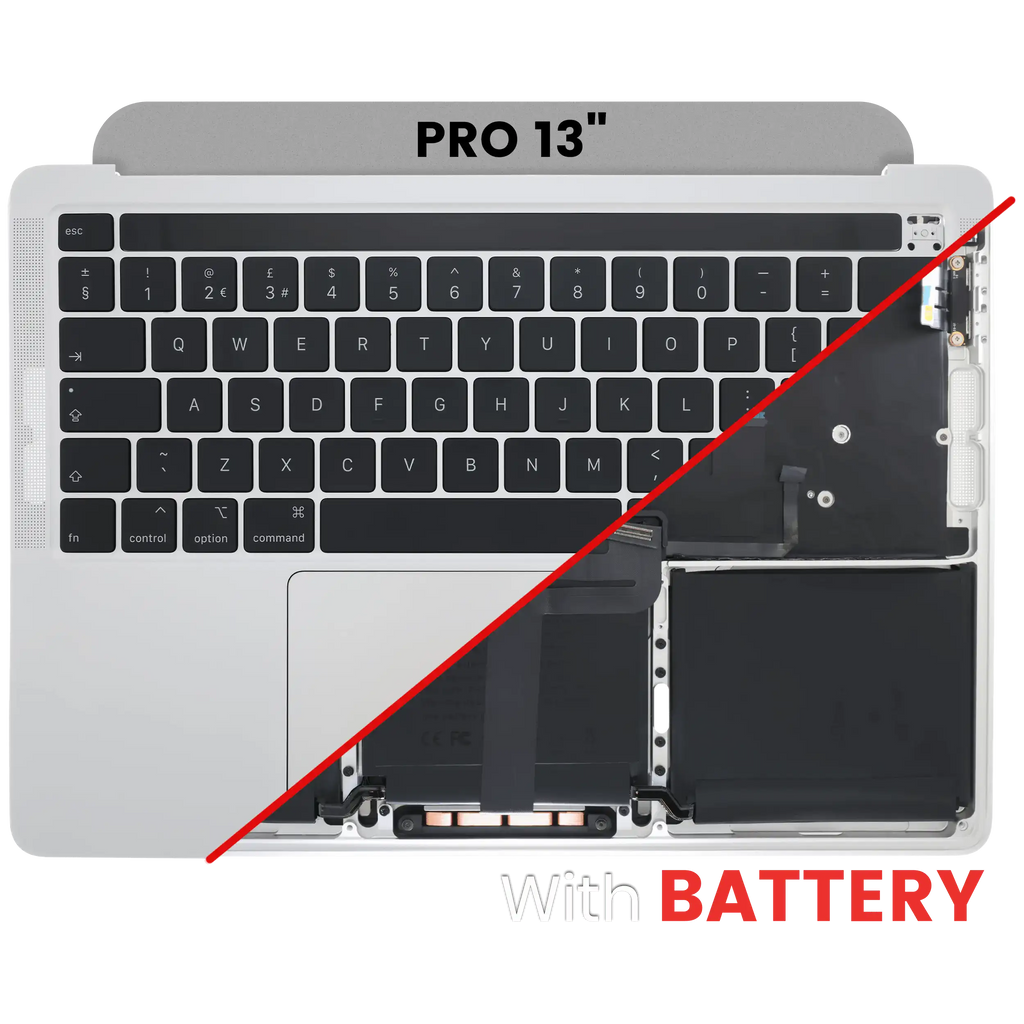 MacBook Pro 13 A2289 Top Case mit Akku & UK Tastatur Silber
