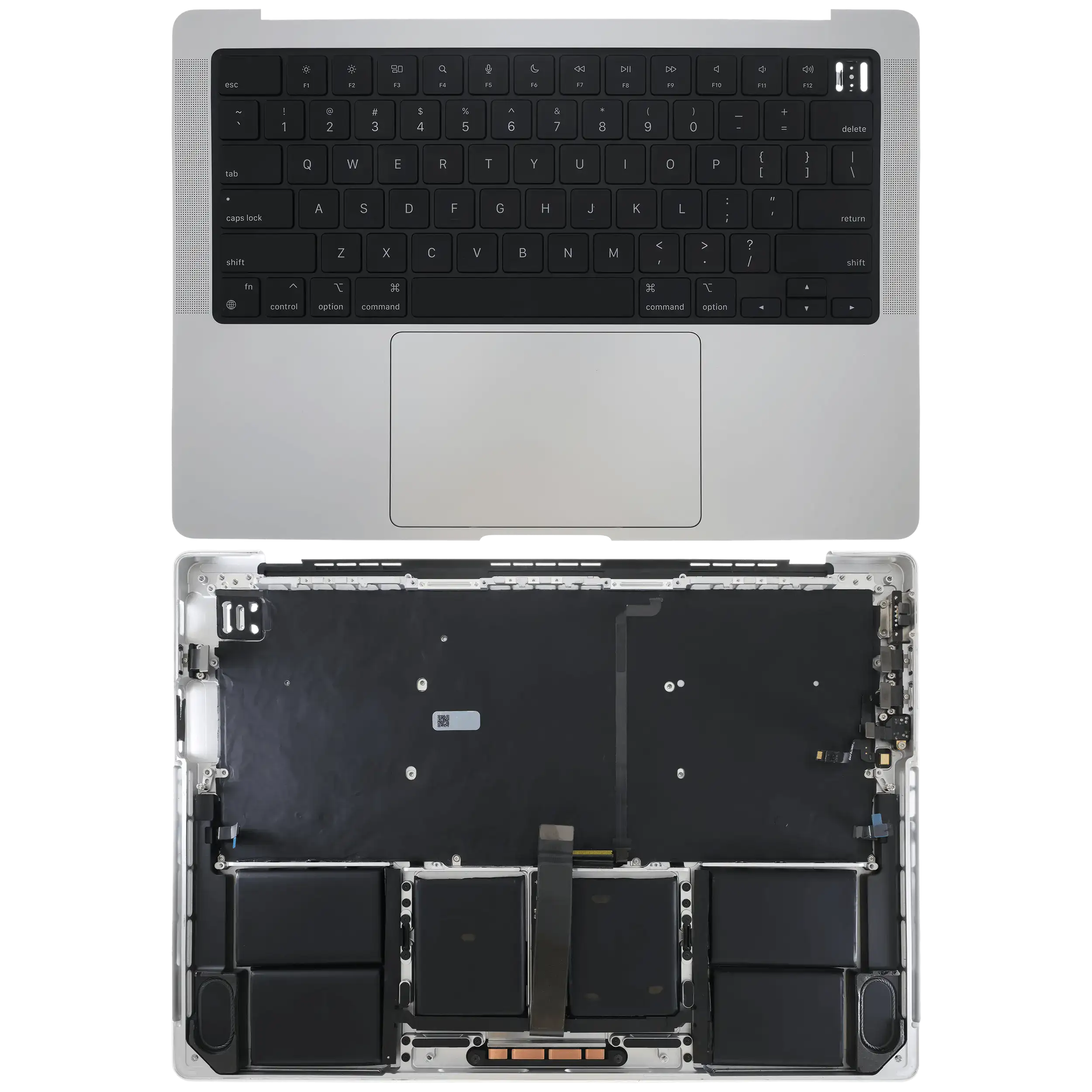 Topcase mit Akku und US-Tastatur für MacBook Pro 14" A2779 (2023) (Silber)