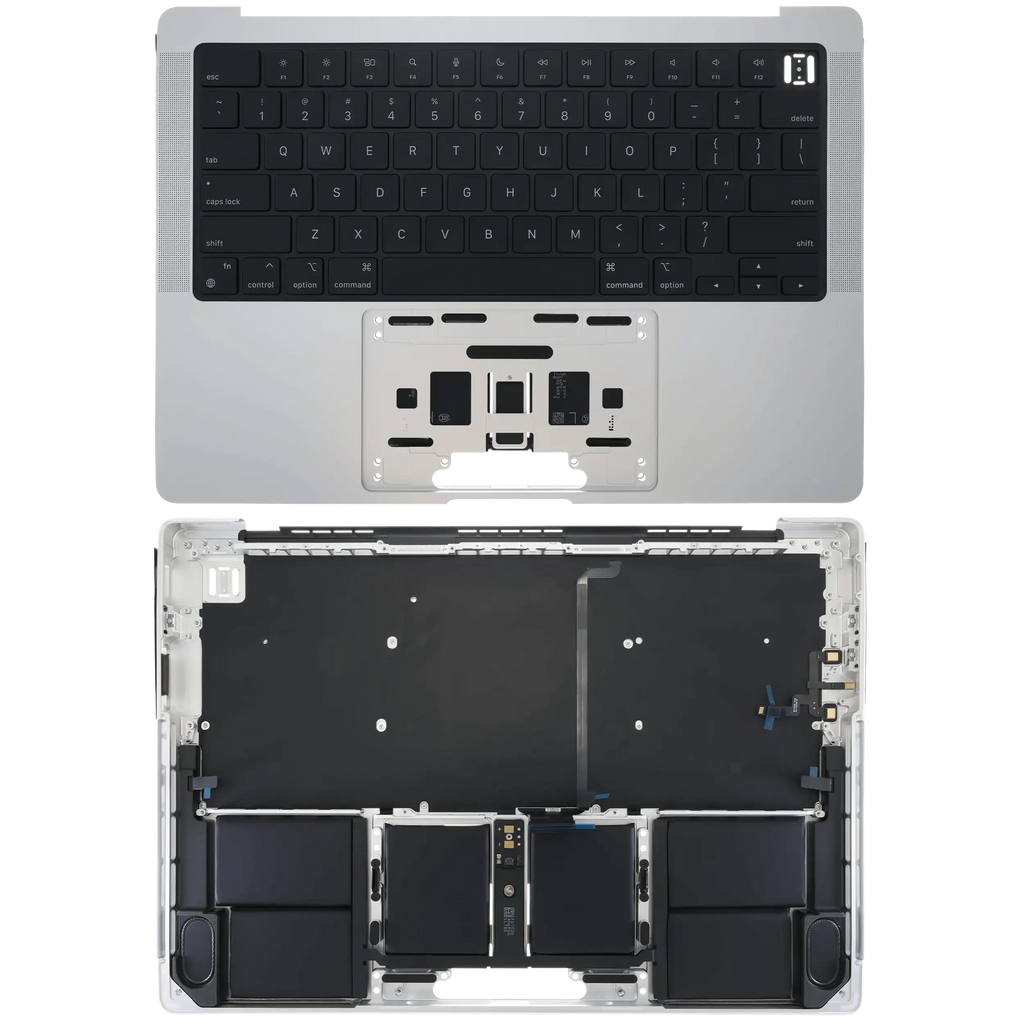 Top Case with Battery and Keyboard for MacBook Pro 14" A2442 (2021) Pro / Max / Pro 14" A2779 (2023) (Original OEM) (US Keyboard) (Silver)