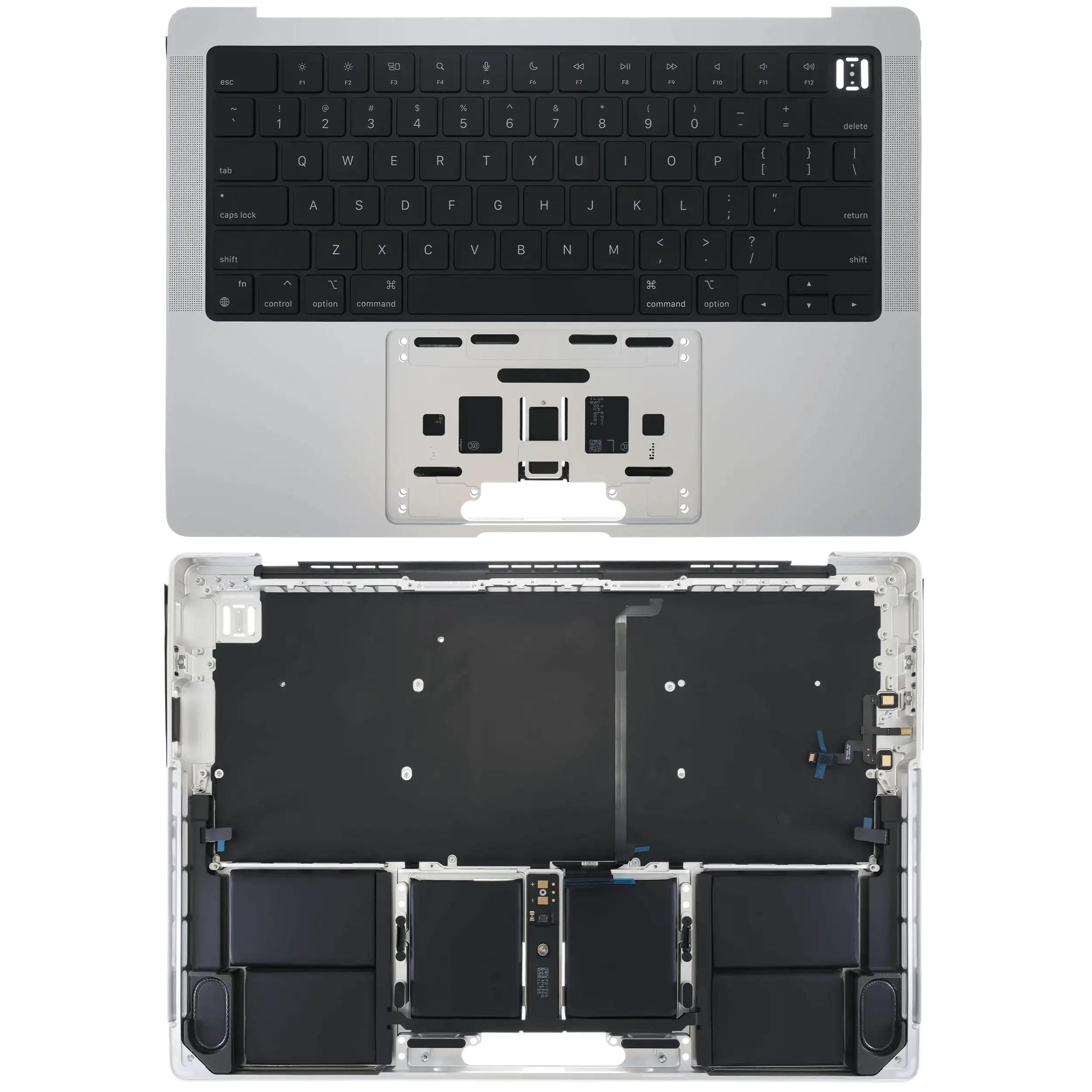 Top Case with Battery and Keyboard for MacBook Pro 14" A2442 (2021) Pro / Max / Pro 14" A2779 (2023) (Original OEM) (US Keyboard) (Silver)