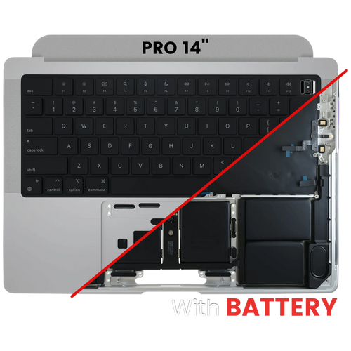 Apple Top Case mit Akku Tastatur ISO MacBook Pro 14" A3185 OEM Space Schwarz