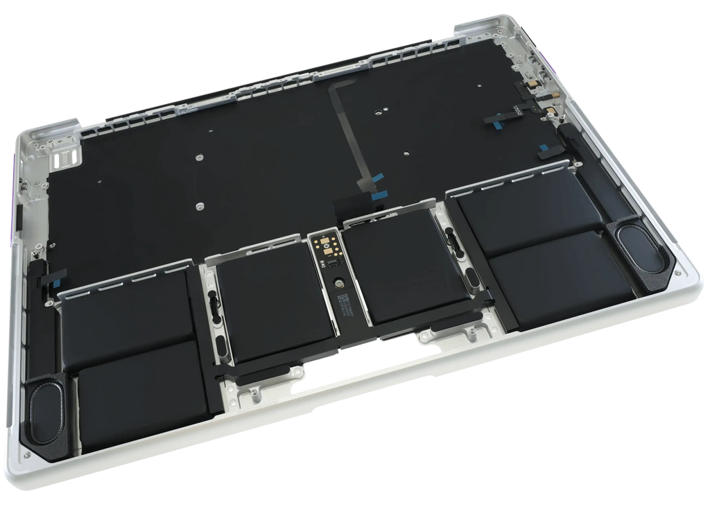 Top Case with Battery and Keyboard for MacBook Pro 14" (A3185 / 2024) (Original OEM) (US Keyboard) (Silver)