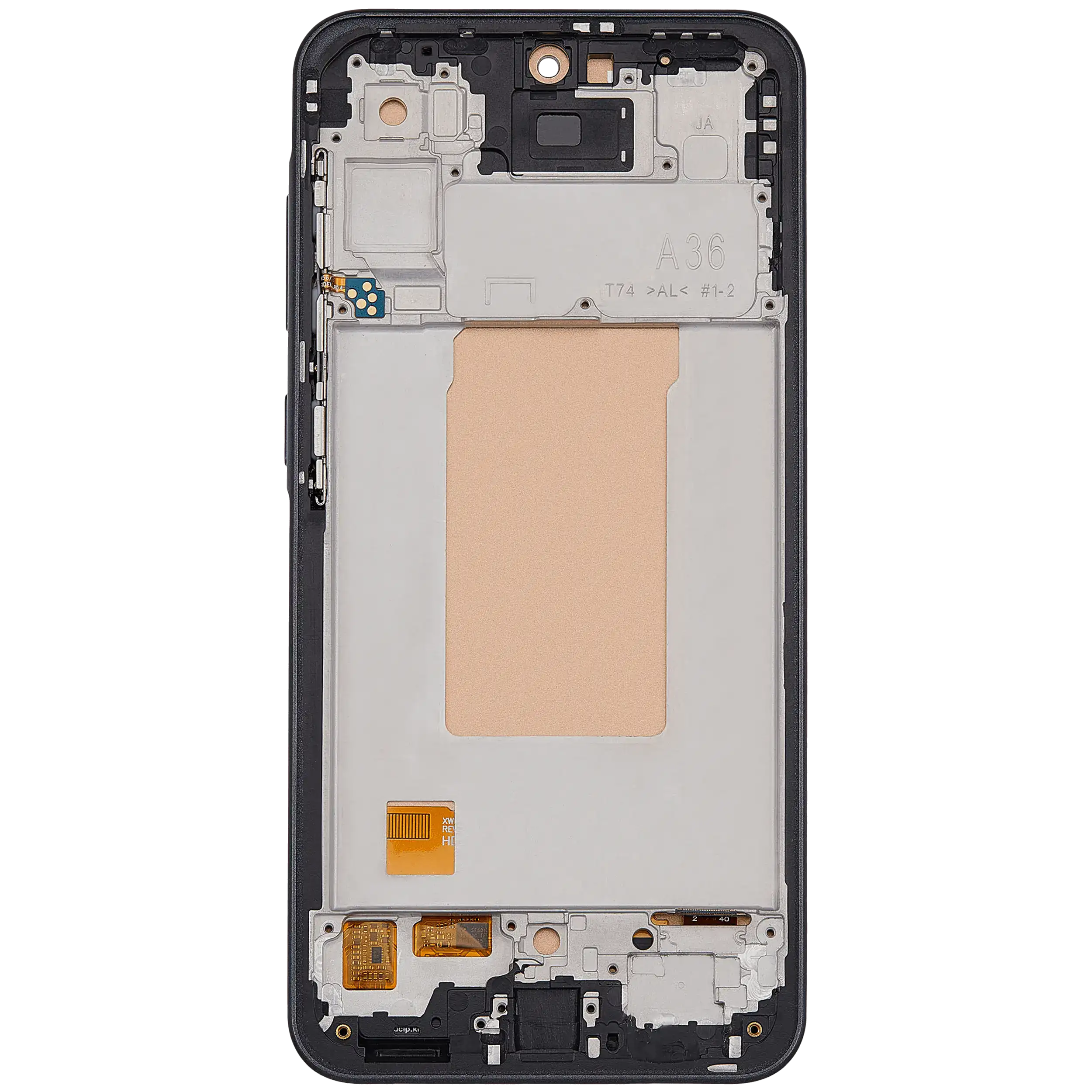 LCD-Display mit Rahmen für Samsung Galaxy A36 5G (A366/ 2025)(6.58") (US-Version) (Aftermarket : incell) (Schwarz)