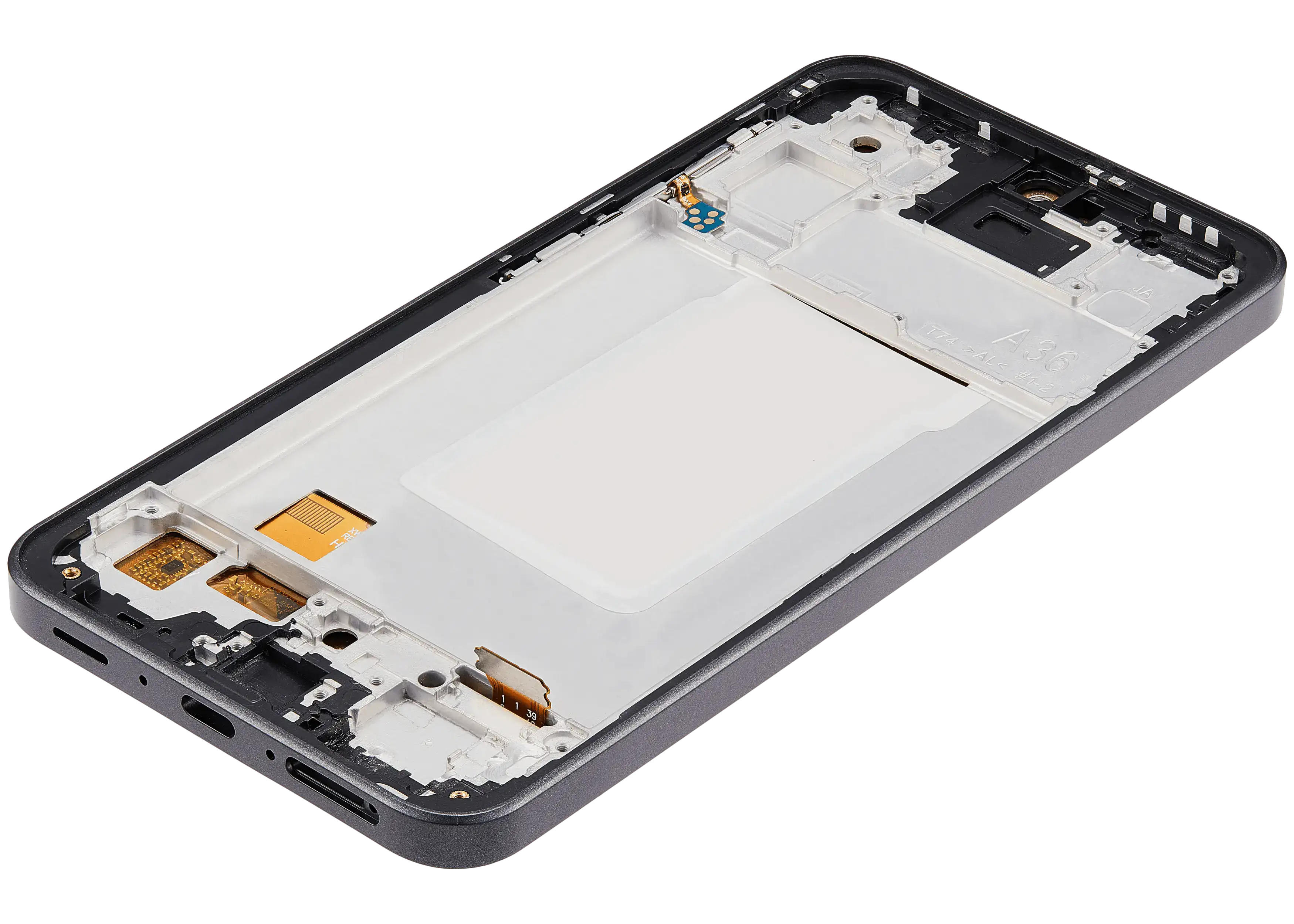 LCD-Display mit Rahmen für Samsung Galaxy A36 5G (A366/ 2025)(6.58") (US-Version) (Aftermarket : incell) (Schwarz)