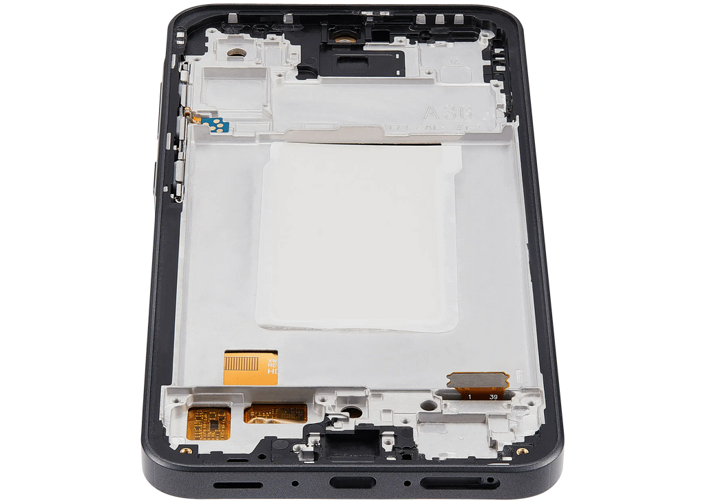 LCD-Display mit Rahmen für Samsung Galaxy A36 5G (A366/ 2025)(6.58") (US-Version) (Aftermarket : incell) (Schwarz)