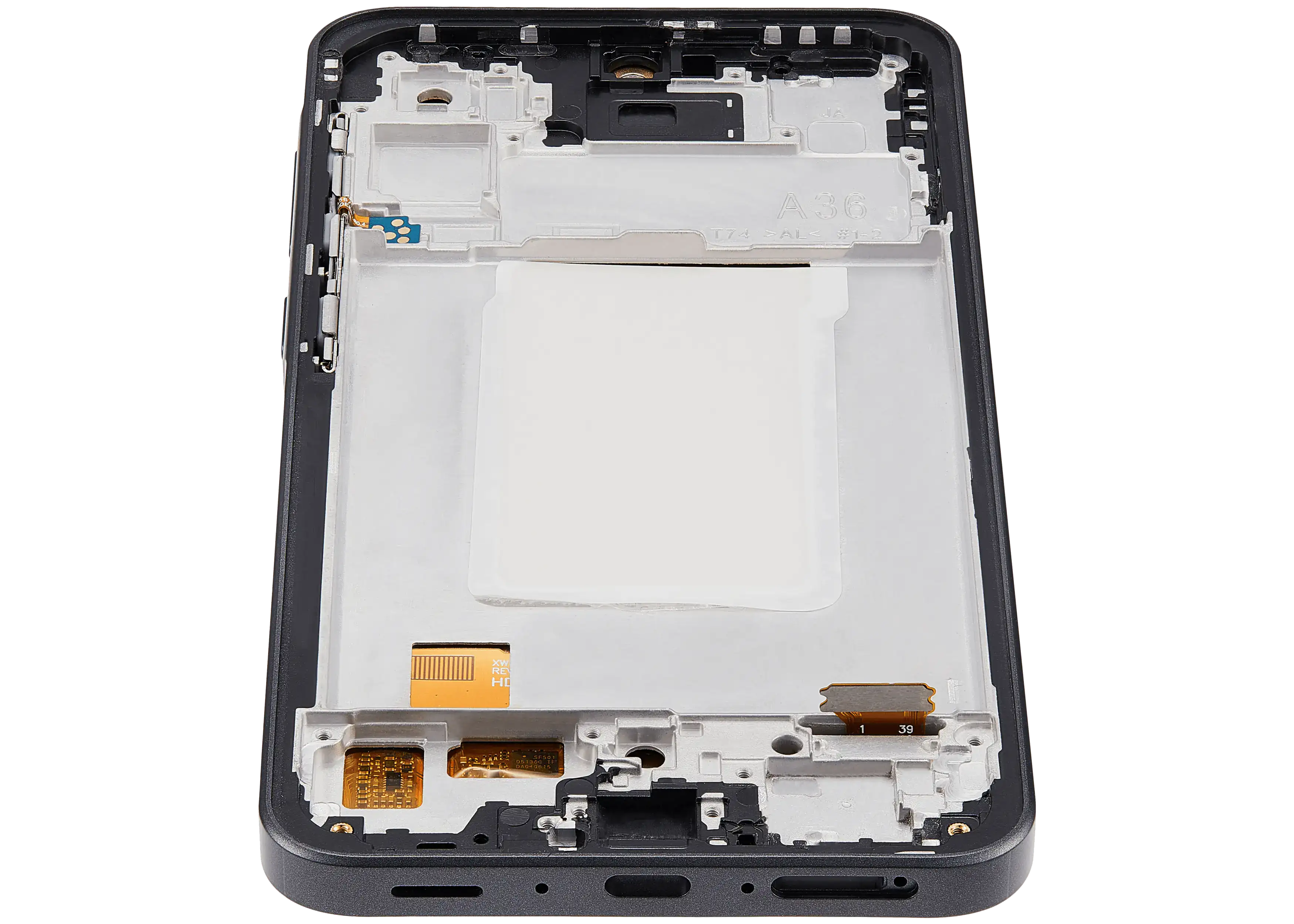 LCD-Display mit Rahmen für Samsung Galaxy A36 5G (A366/ 2025)(6.58") (US-Version) (Aftermarket : incell) (Schwarz)