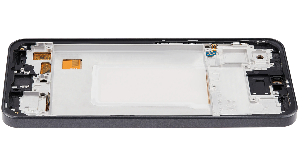 LCD-Display mit Rahmen für Samsung Galaxy A36 5G (A366/ 2025)(6.58") (US-Version) (Aftermarket : incell) (Schwarz)