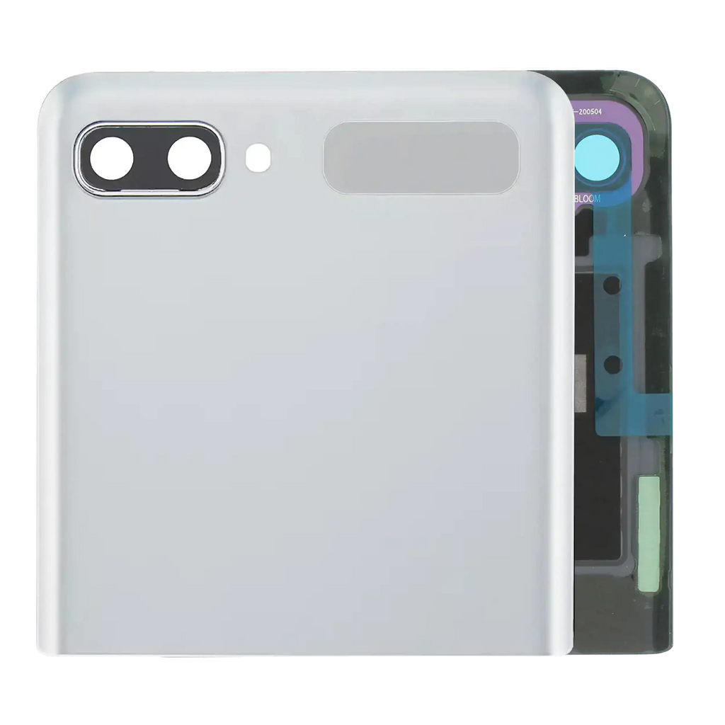 Outer OLED-Display mit Rahmen für Samsung Galaxy Z Flip 4G (F700) / Z Flip 5G (F707) (Service Pack) (Mystic White)