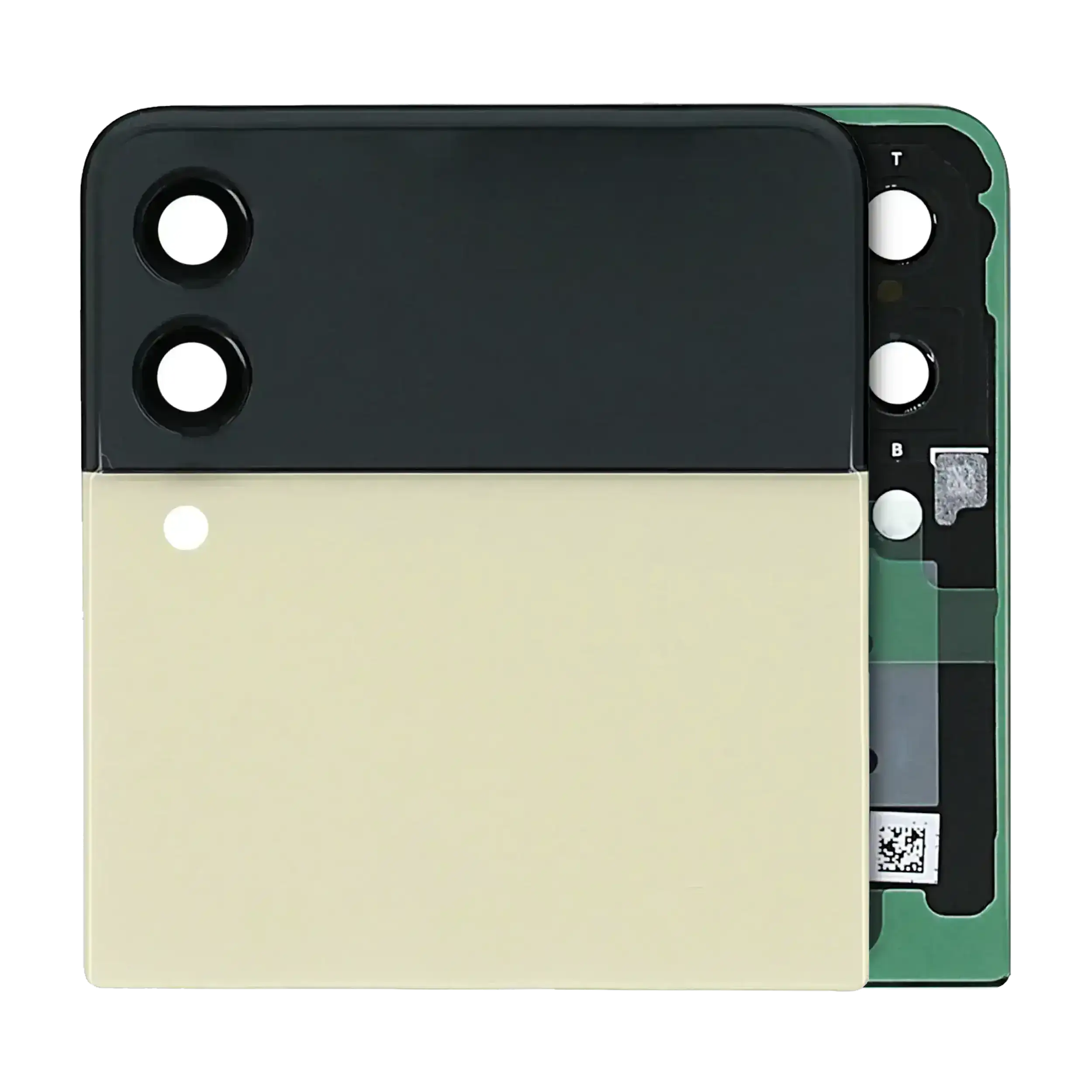 Outer OLED-Display für Samsung Galaxy Z Flip 3 5G (gebrauchter OEM-Ausbau, Qualität B/C) (Cream)