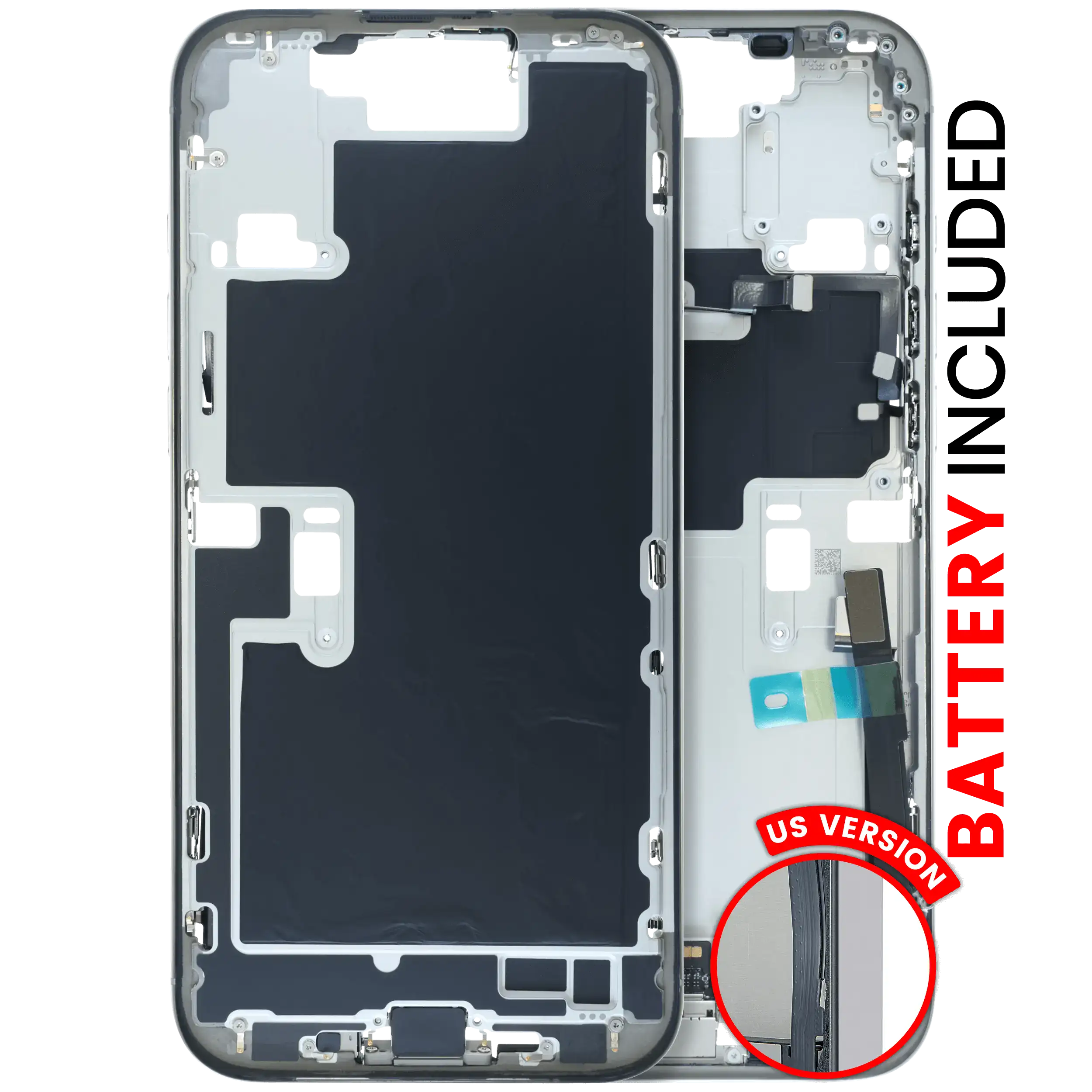 Backcover/Rahmen mit Akku für iPhone 16 Pro Max (Original OEM) (US-Version) (Natural Titanium)