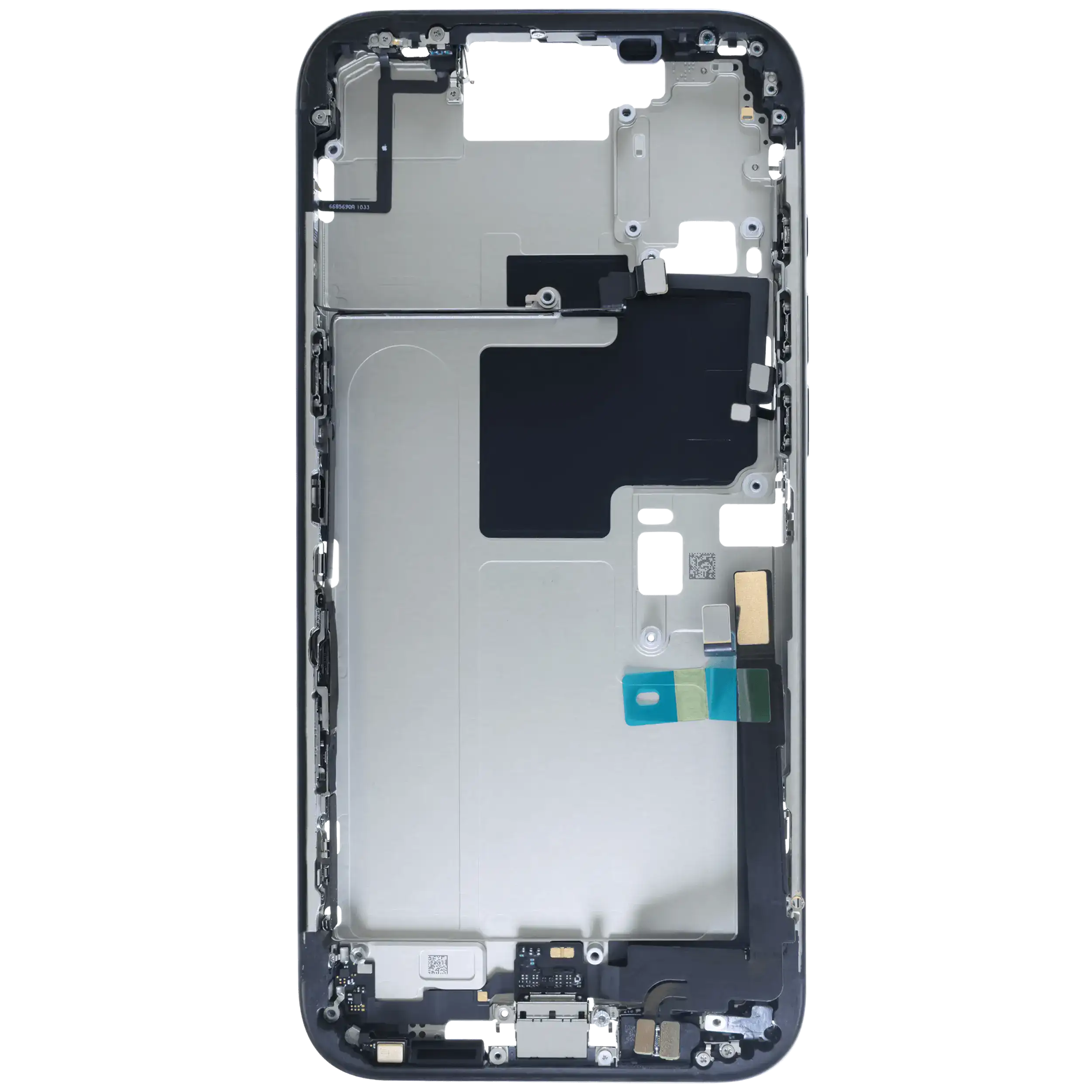Backcover/Rahmen mit Akku für iPhone 16 Pro Max (Original OEM) (US-Version) (Schwarz Titanium)