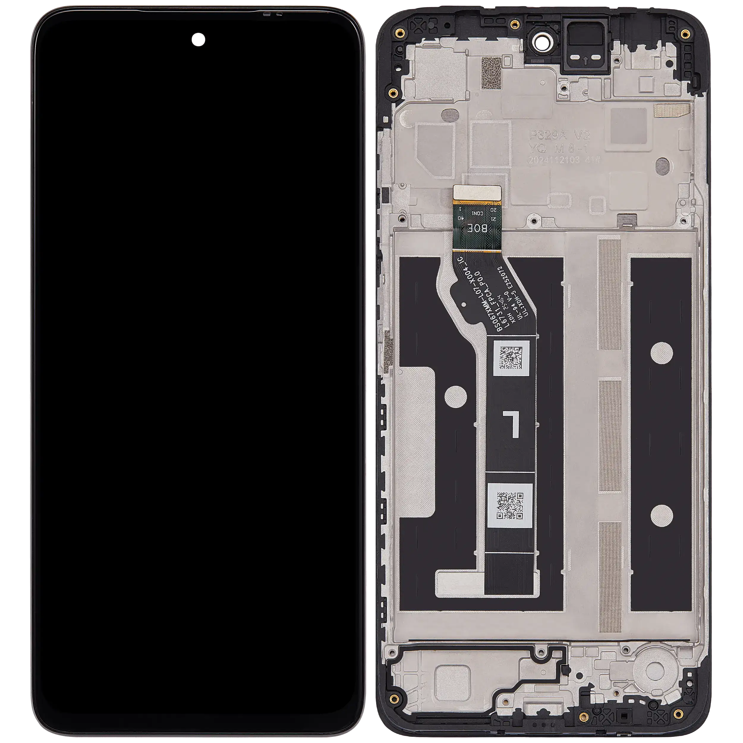LCD-Display mit Rahmen für Motorola Moto G17 (XT2623 / 2026) / G17 Power (XT2623 / 2026) (Refurbished) (Alle Farben)